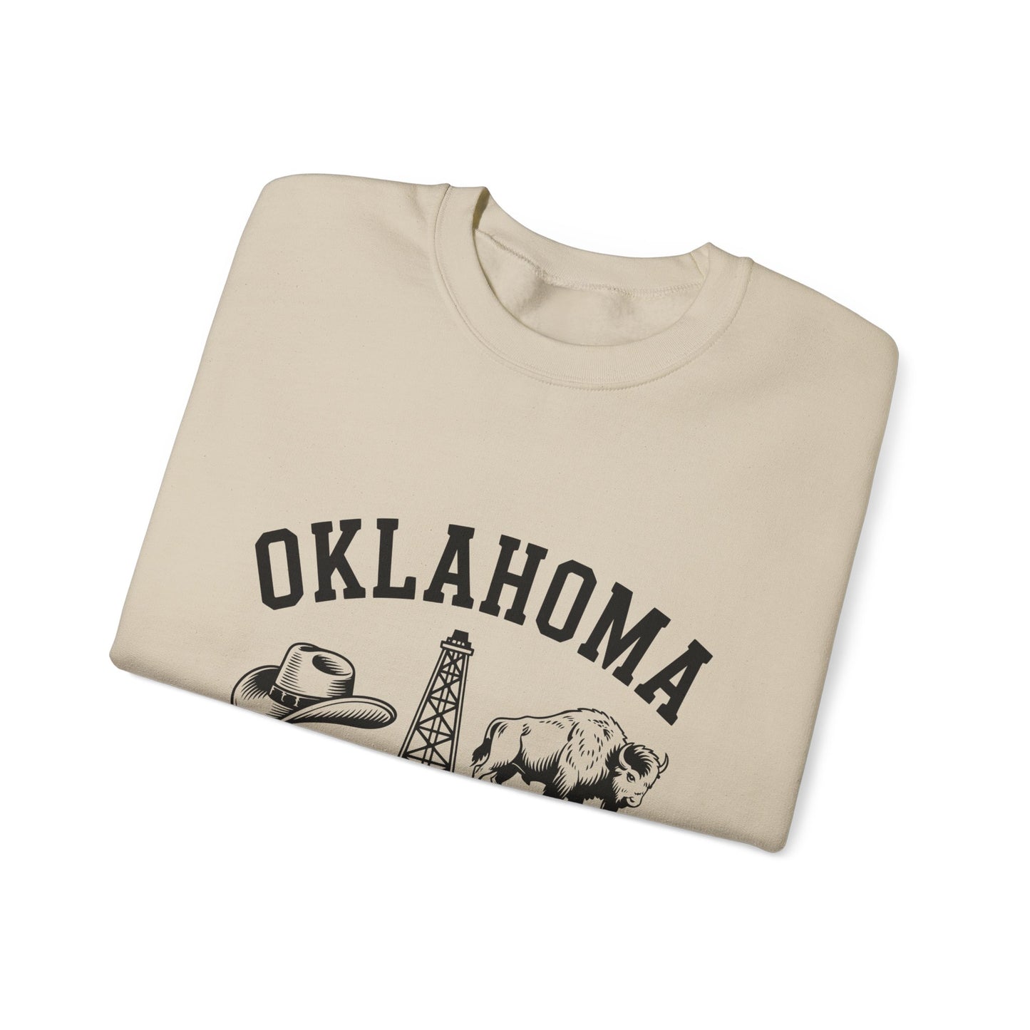 Oklahoma The Sooner State Sweatshirt, Cozy Crewneck for Casual Outfits, College Apparel, Gift for Oklahomans, Perfect for All Seasons