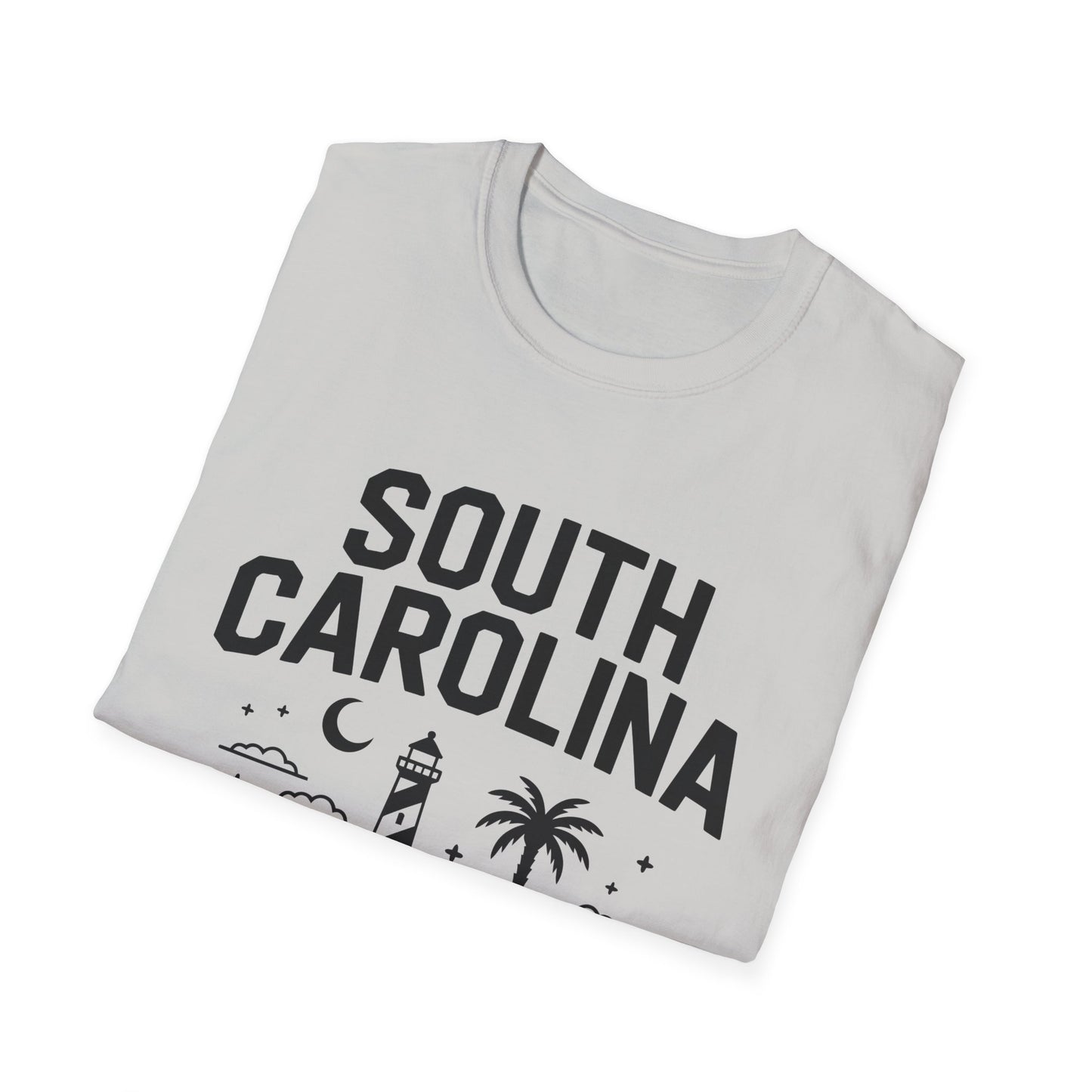 South Carolina Graphic T-Shirt, Casual Wear, Beach Vibes, State Pride Apparel, Travel Souvenir, Gift for Southerners