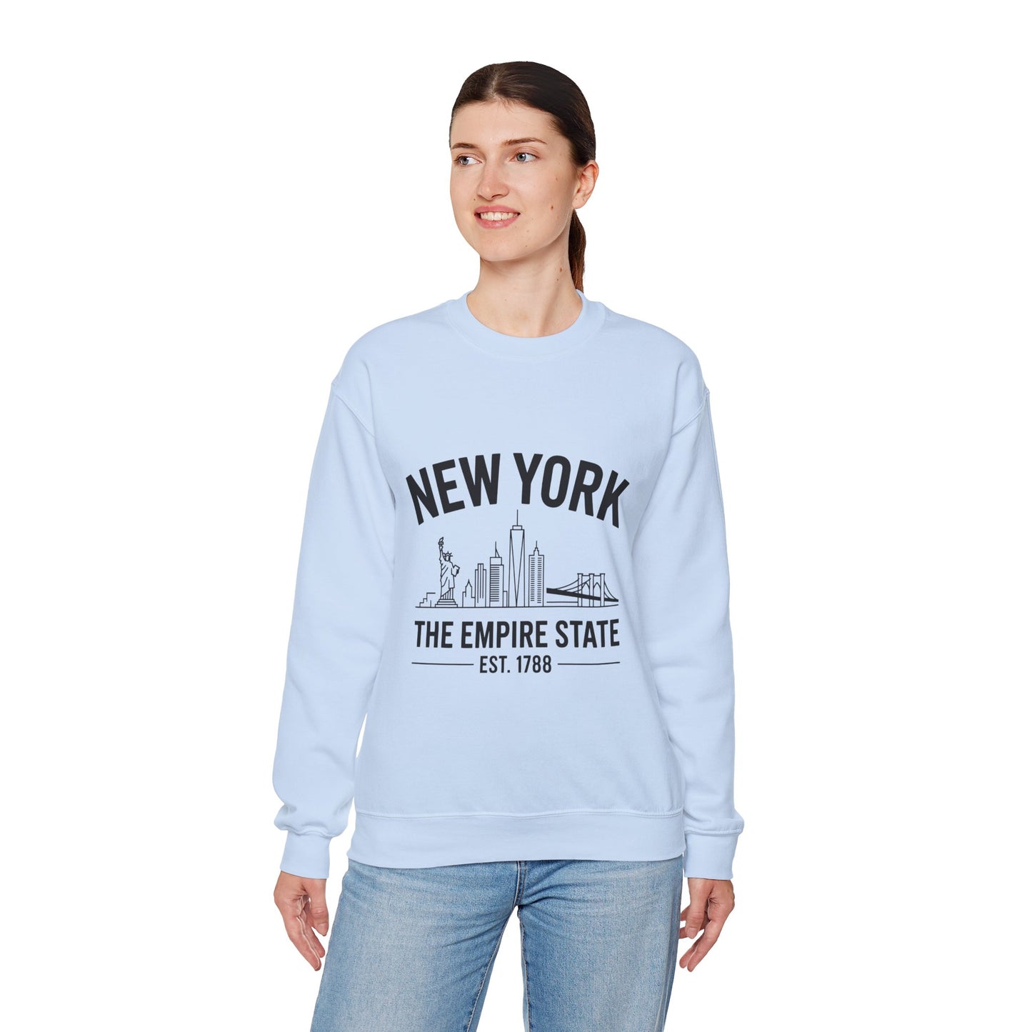 New York Skyline Crewneck Sweatshirt, Cozy NYC Apparel, Unisex Sweatshirt, Travel Souvenir, Urban Fashion, Gift for New Yorkers