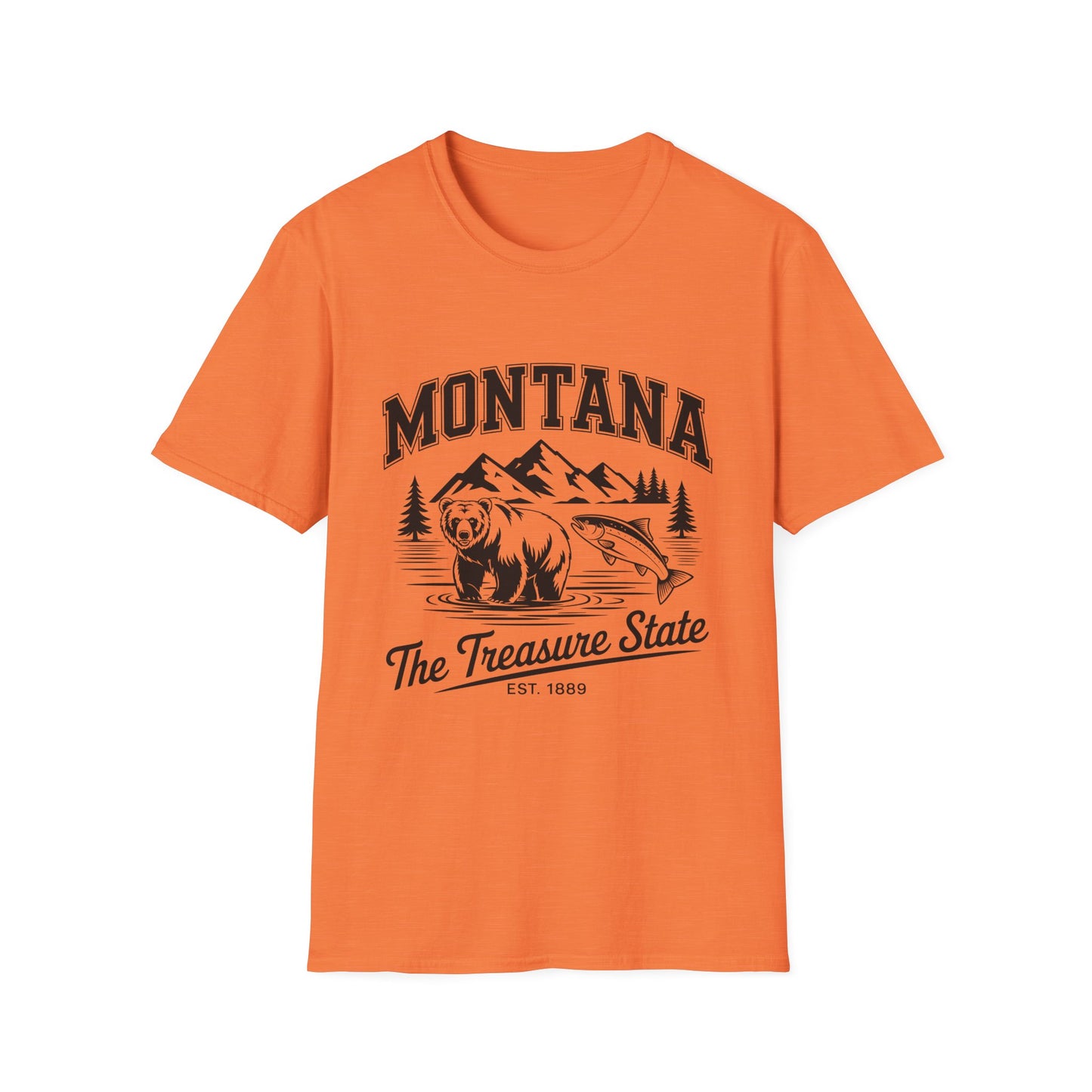 Montana Bear Graphic T-Shirt | Unisex Souvenir Tee for Nature Lovers | Perfect for Travel, Birthdays, Holidays, Outdoor Adventures