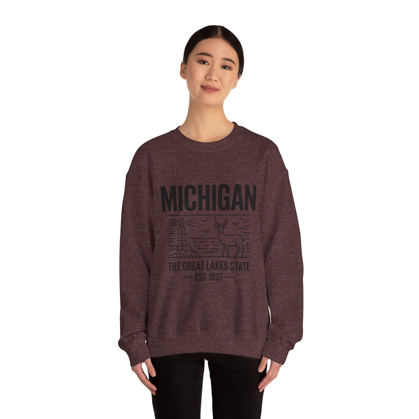 Michigan Pride Sweatshirt | Unisex Heavy Blend™ Crewneck | Great Lakes State Gift | Cozy Apparel for Outdoors | Perfect for All Seasons