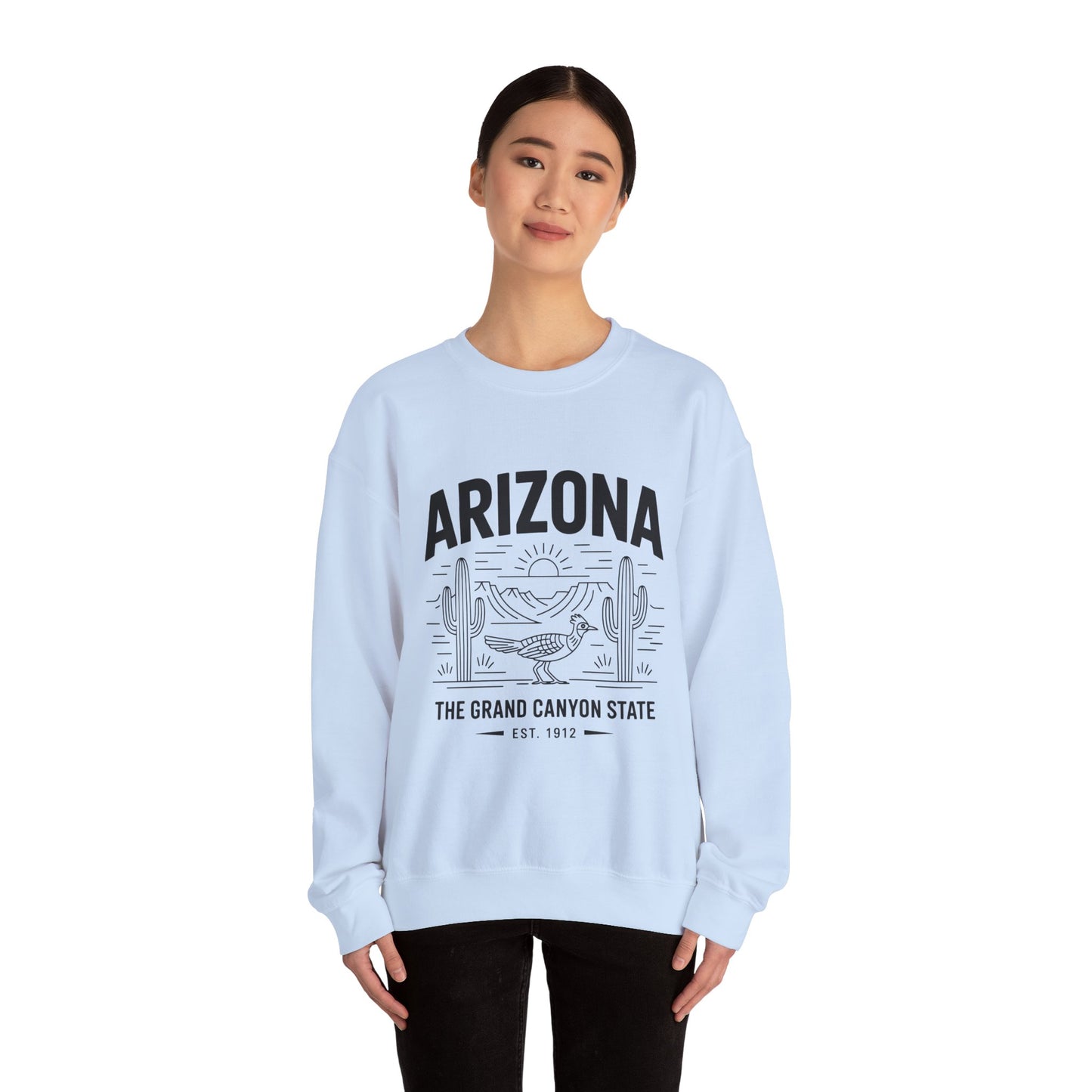 Arizona Crewneck Sweatshirt | Vintage State Apparel, Gift for Travelers, Southwest Style, Unisex Fashion, Cozy Outfit