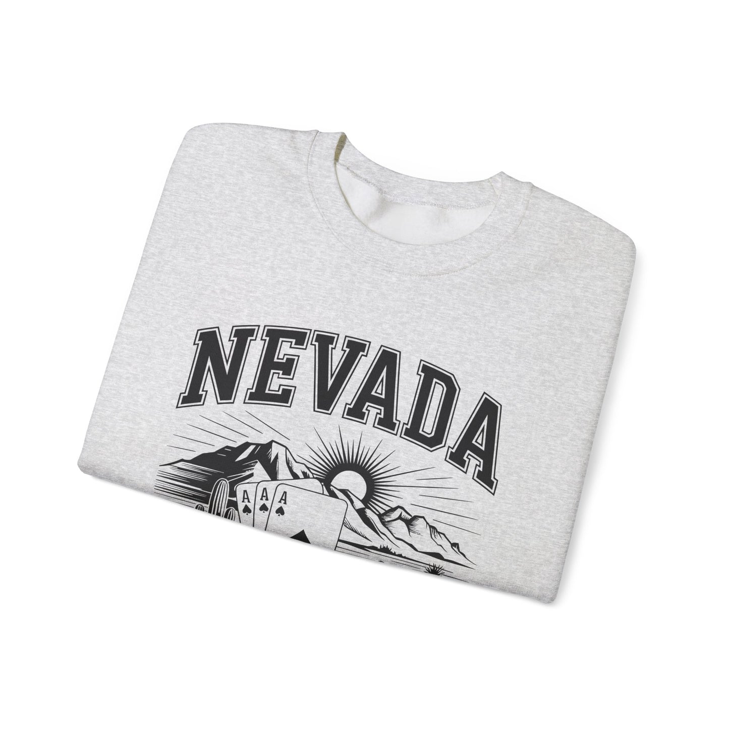 Nevada Graphic Crewneck Sweatshirt, Vintage Style Apparel, Unisex Sweater, Nevada Souvenir, Perfect for Travelers, Gift for Him/Her