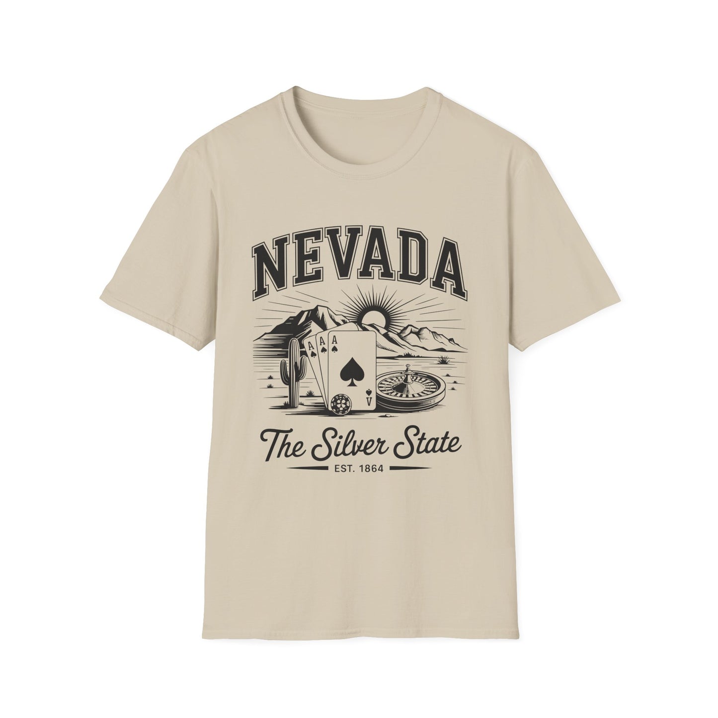 Nevada Vintage Graphic T-Shirt, Unisex Cool Tee, Casual Wear, Travel Souvenir, Gift for Nevada Lovers, Summer Style
