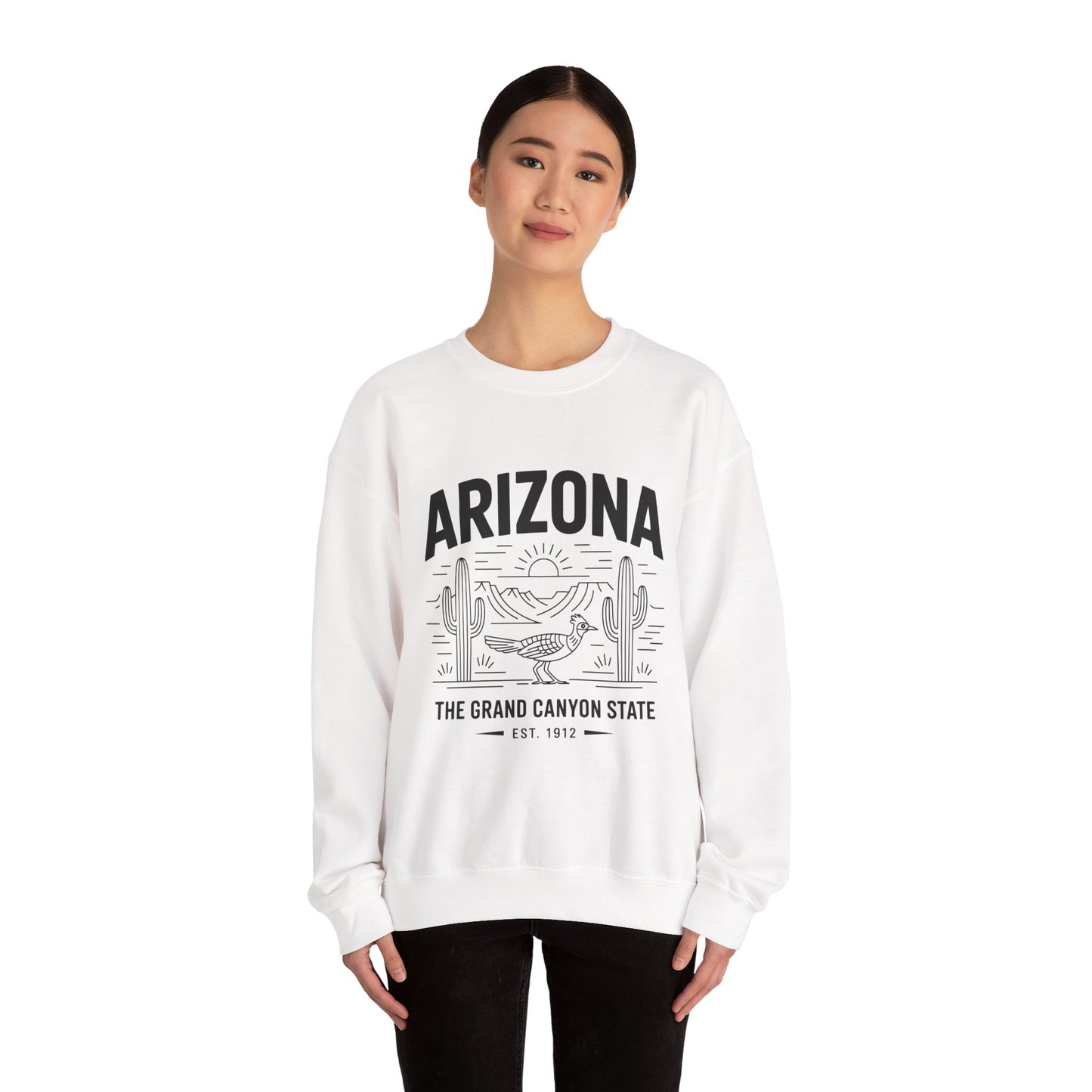 Arizona Crewneck Sweatshirt | Vintage State Apparel, Gift for Travelers, Southwest Style, Unisex Fashion, Cozy Outfit