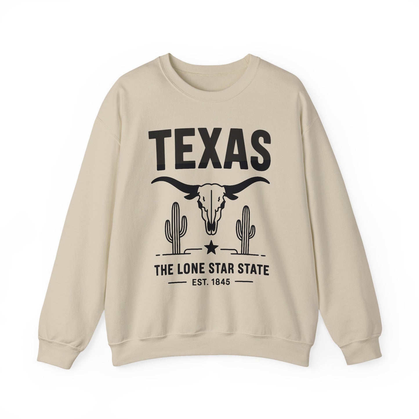 Texas Pride Crewneck Sweatshirt - Unisex Heavy Blend, Comfortable Vintage Style, Great for Casual Wear, Travel, Gifts