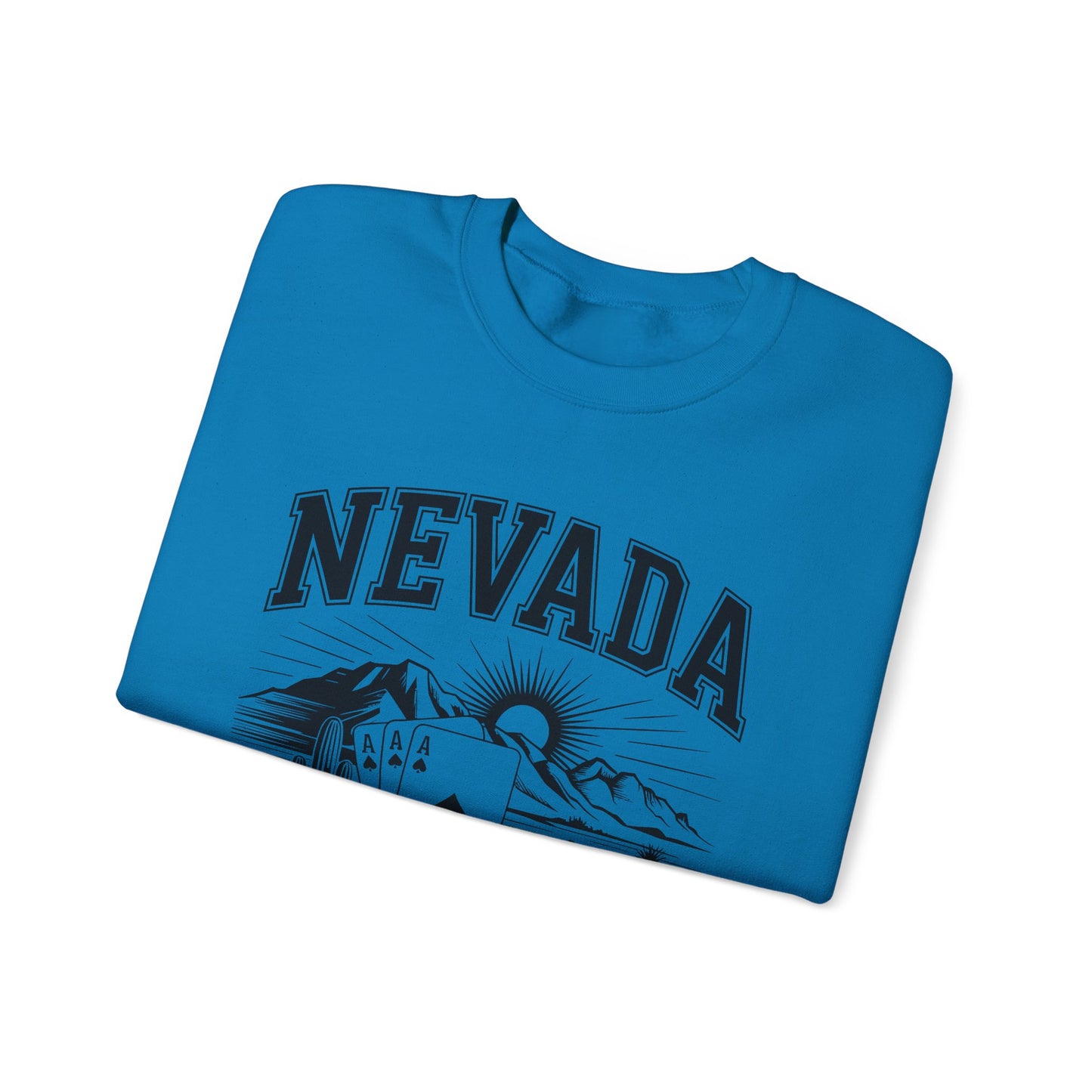 Nevada Graphic Crewneck Sweatshirt, Vintage Style Apparel, Unisex Sweater, Nevada Souvenir, Perfect for Travelers, Gift for Him/Her