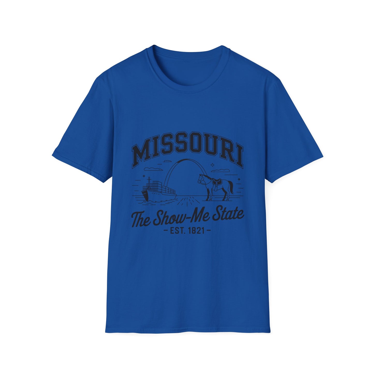 Missouri The Show-Me State T-Shirt, Unisex Softstyle Tee, Missouri Pride Shirt, Gift for Locals, Casual Wear, Travel Souvenir