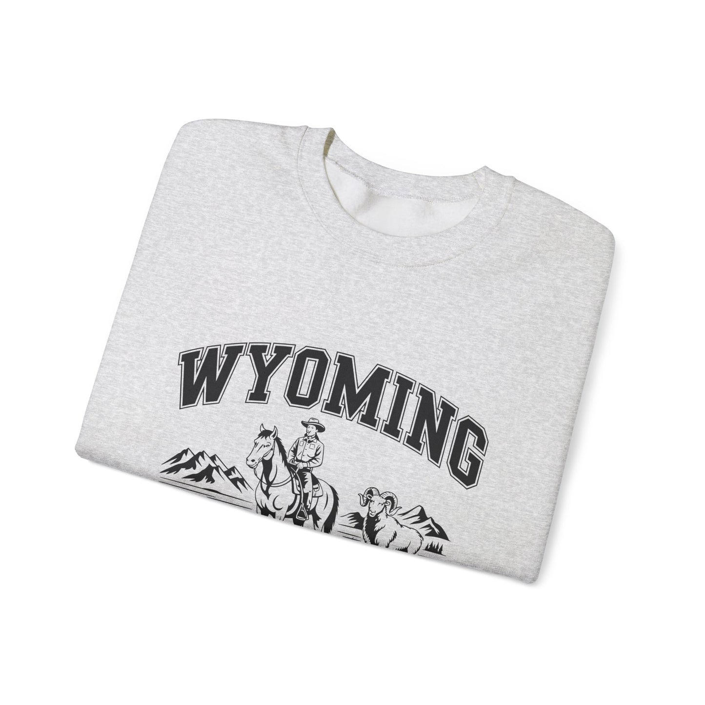 Wyoming Cowboy State Crewneck Sweatshirt, Western Apparel, Cozy Gift, Unisex Sweatshirt, Ideal for Outdoor Adventures