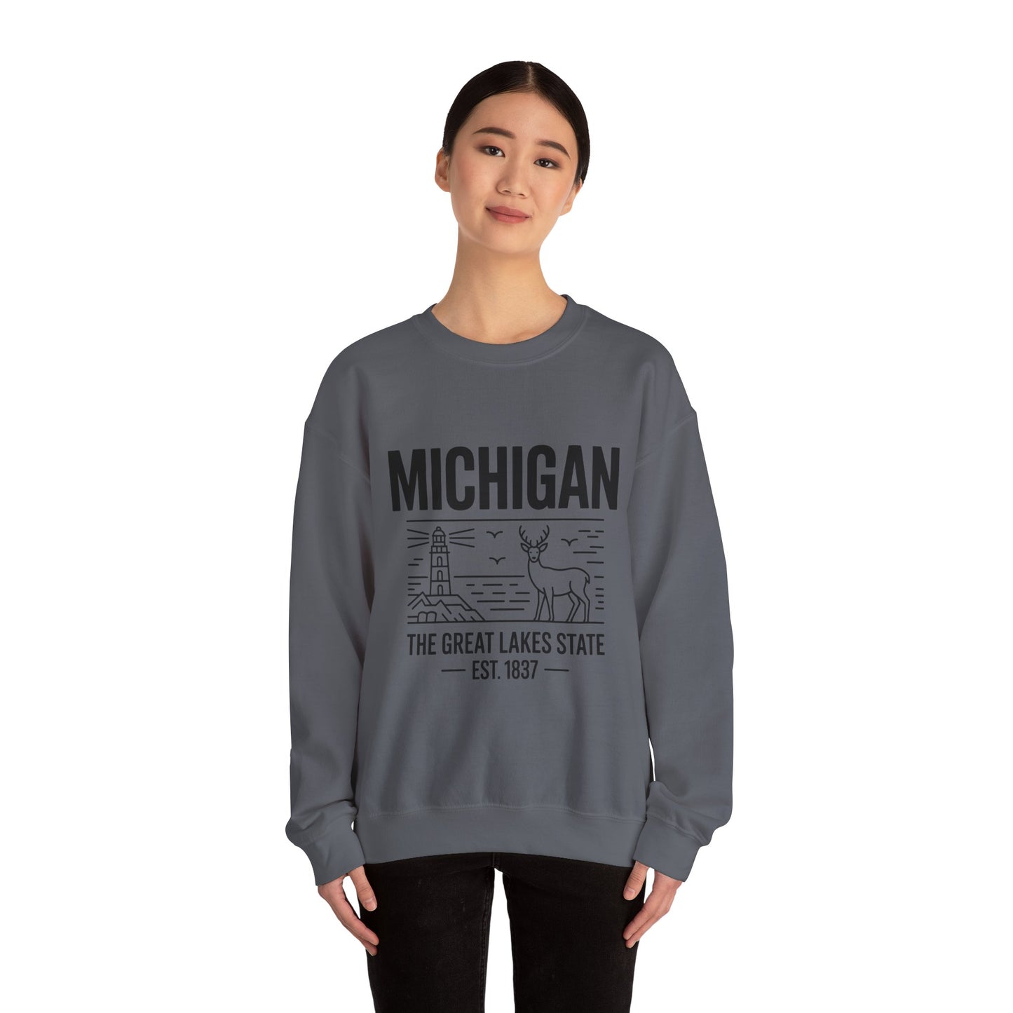 Michigan Pride Sweatshirt | Unisex Heavy Blend™ Crewneck | Great Lakes State Gift | Cozy Apparel for Outdoors | Perfect for All Seasons