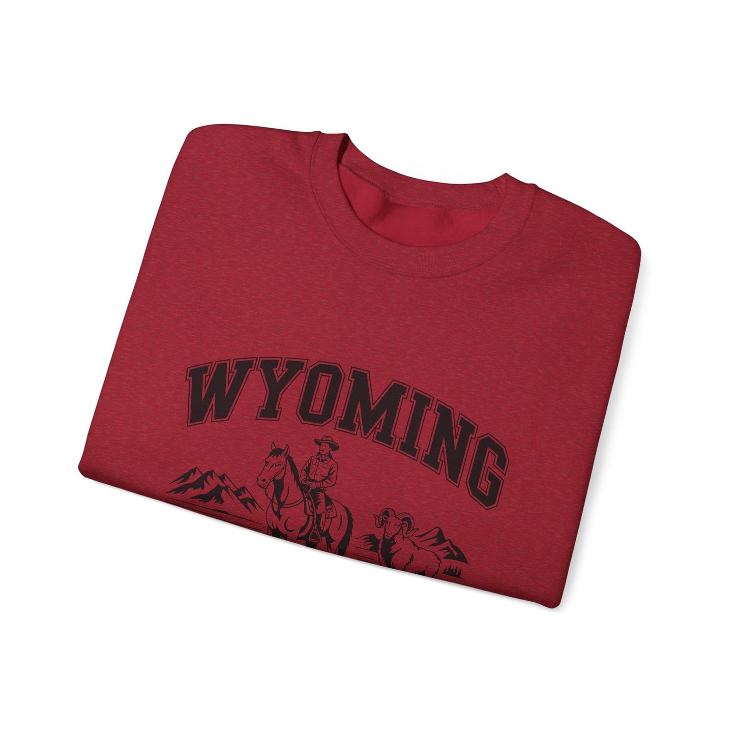Wyoming Cowboy State Crewneck Sweatshirt, Western Apparel, Cozy Gift, Unisex Sweatshirt, Ideal for Outdoor Adventures