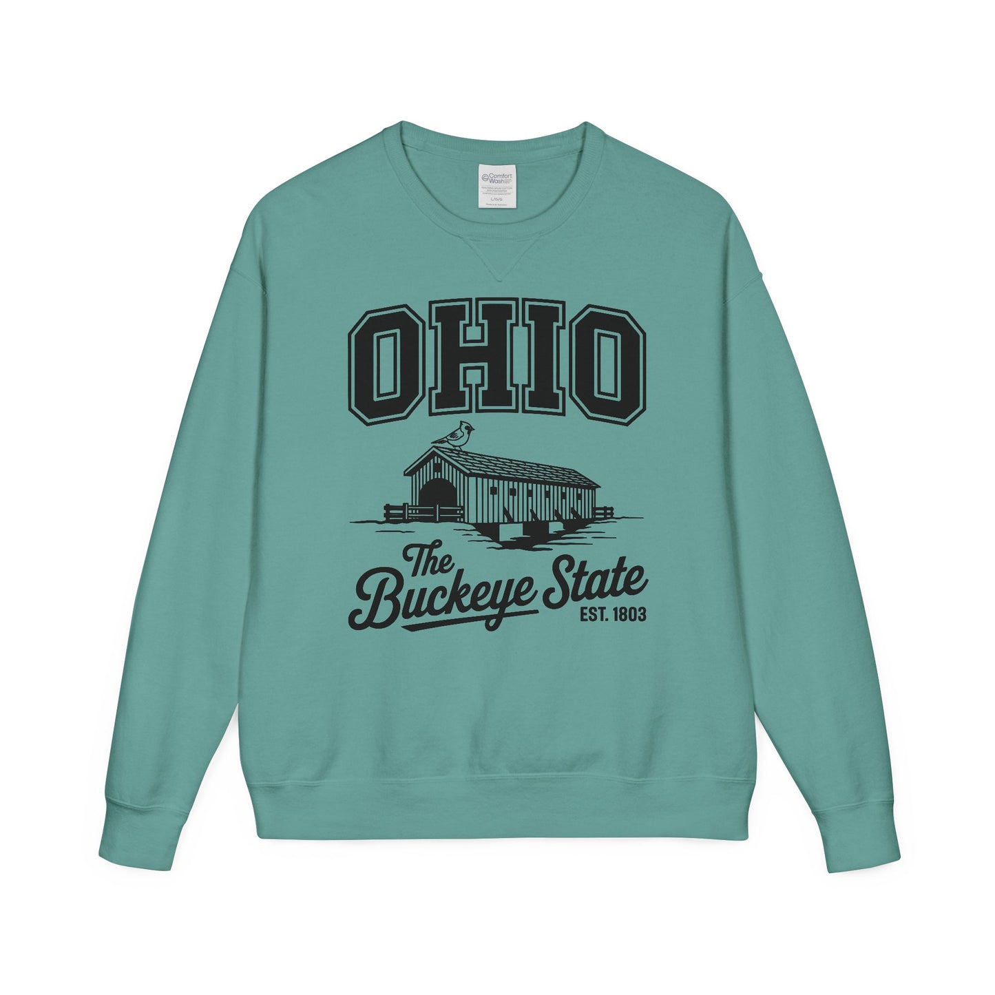 Ohio Buckeye State Vintage Sweatshirt, Unisex Crewneck for Casual Wear, Perfect Gift for Ohio Lovers, Ohio State Pride, Cozy Fall Apparel
