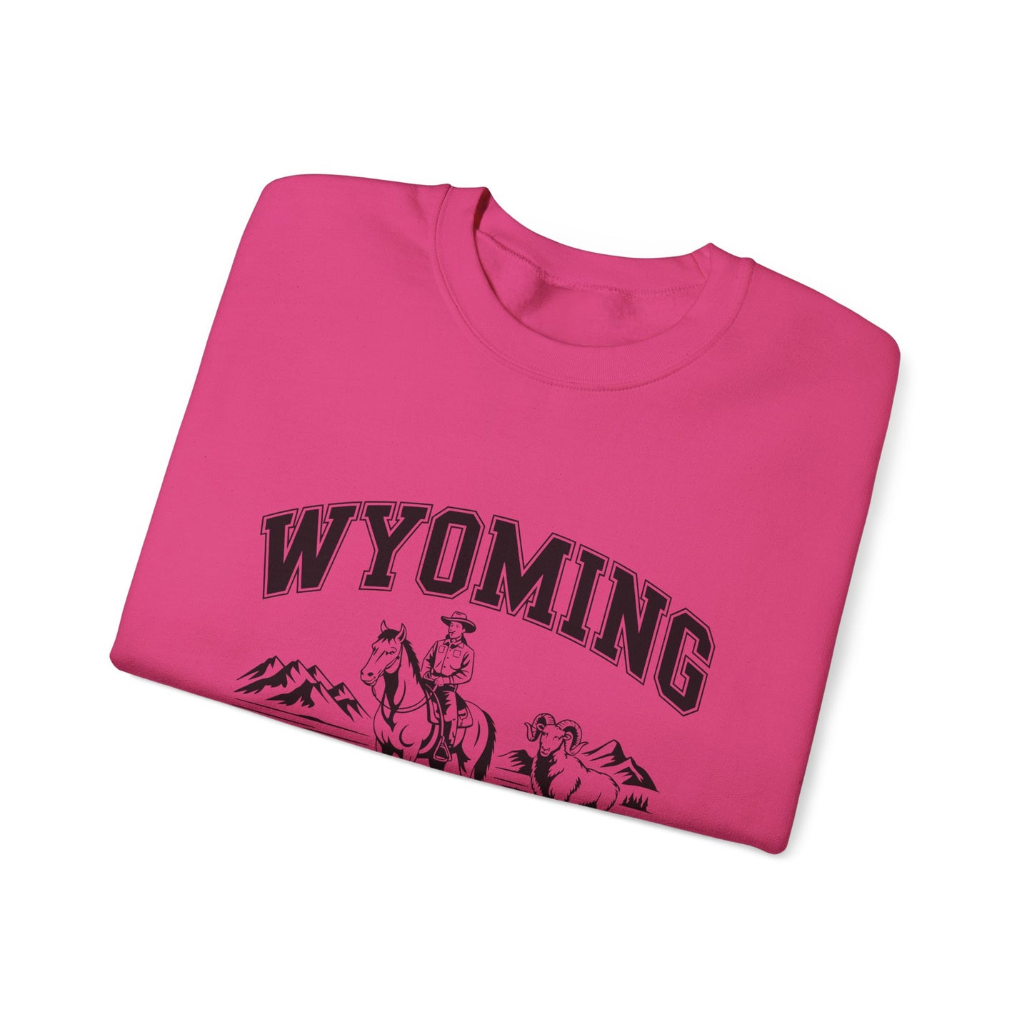 Wyoming Cowboy State Crewneck Sweatshirt, Western Apparel, Cozy Gift, Unisex Sweatshirt, Ideal for Outdoor Adventures