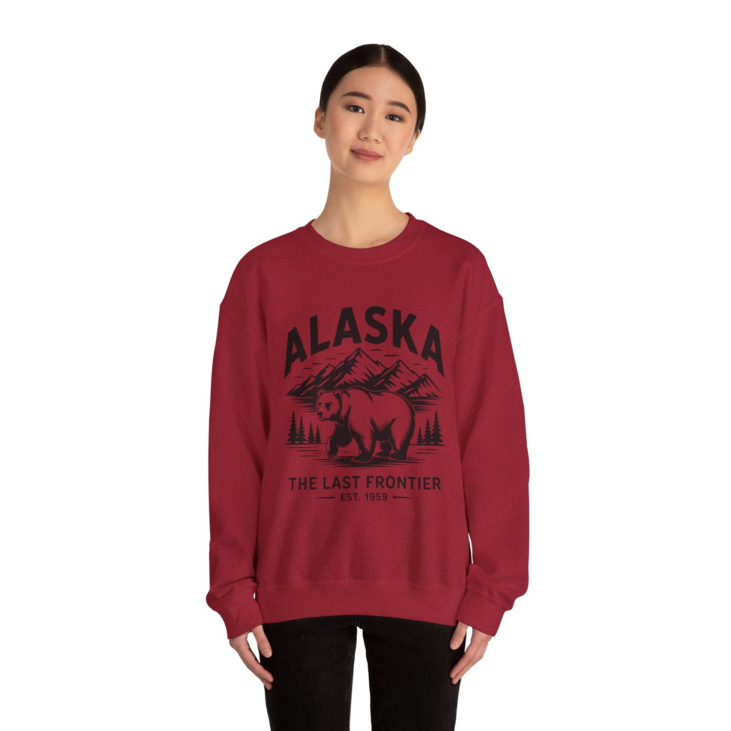 Alaska Bear Crewneck Sweatshirt - Cozy Unisex Pullover, Perfect for Outdoor Lovers, Holiday Gift, Adventure Wear, Travel Sweatshirt