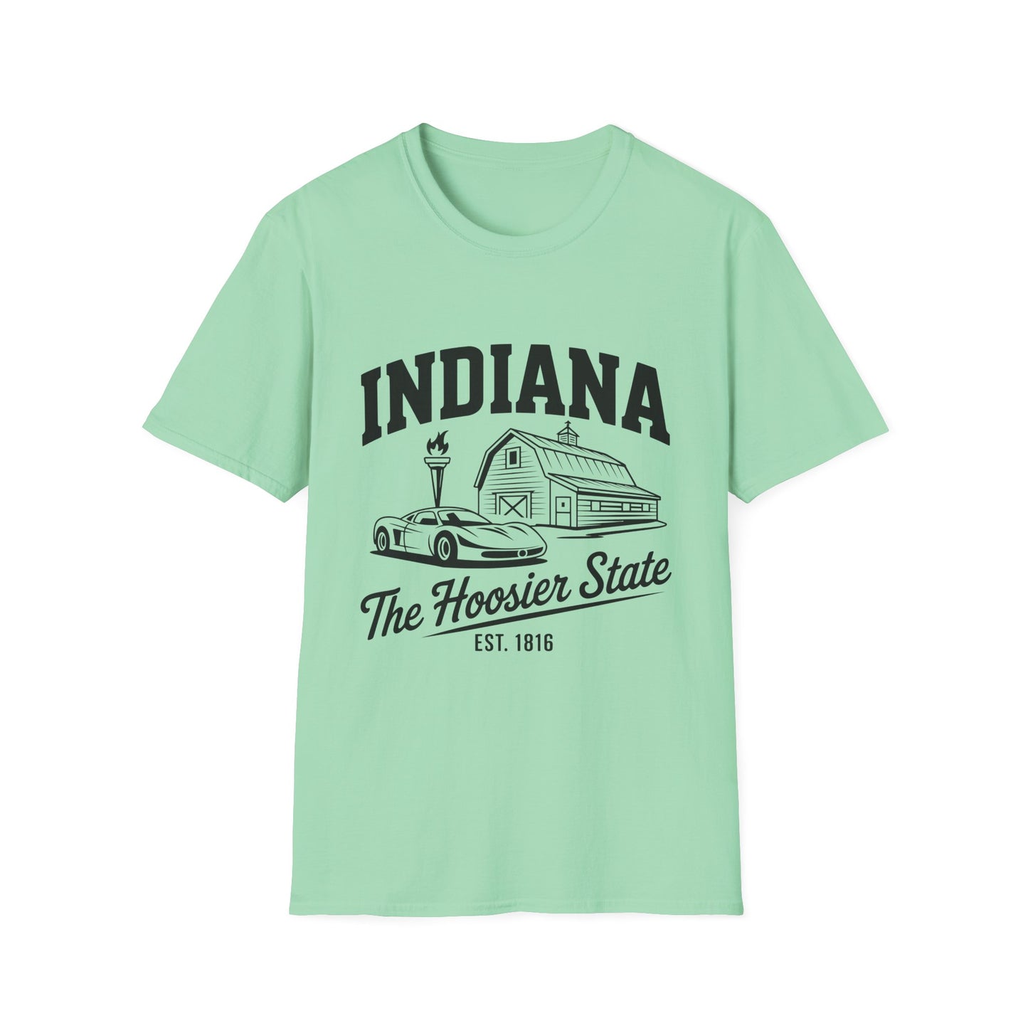 Indiana Hoosier State T-Shirt, Unisex Graphic Tee, Soft Cotton Shirt for Indiana Fans, Vintage Style Apparel, Great for Gifts