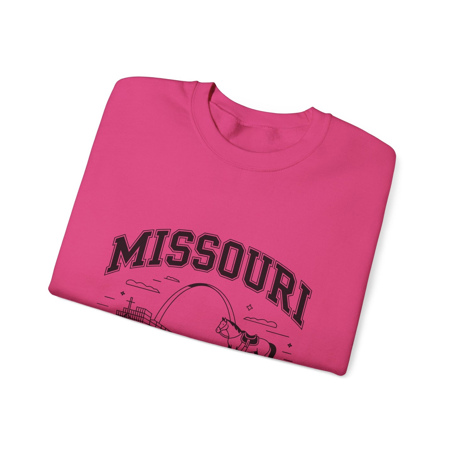 Show-Me State Crewneck Sweatshirt, Cozy Missouri Sweatshirt, Lightweight Unisex Sweater, Perfect for Gifts, Casual Wear, Travel