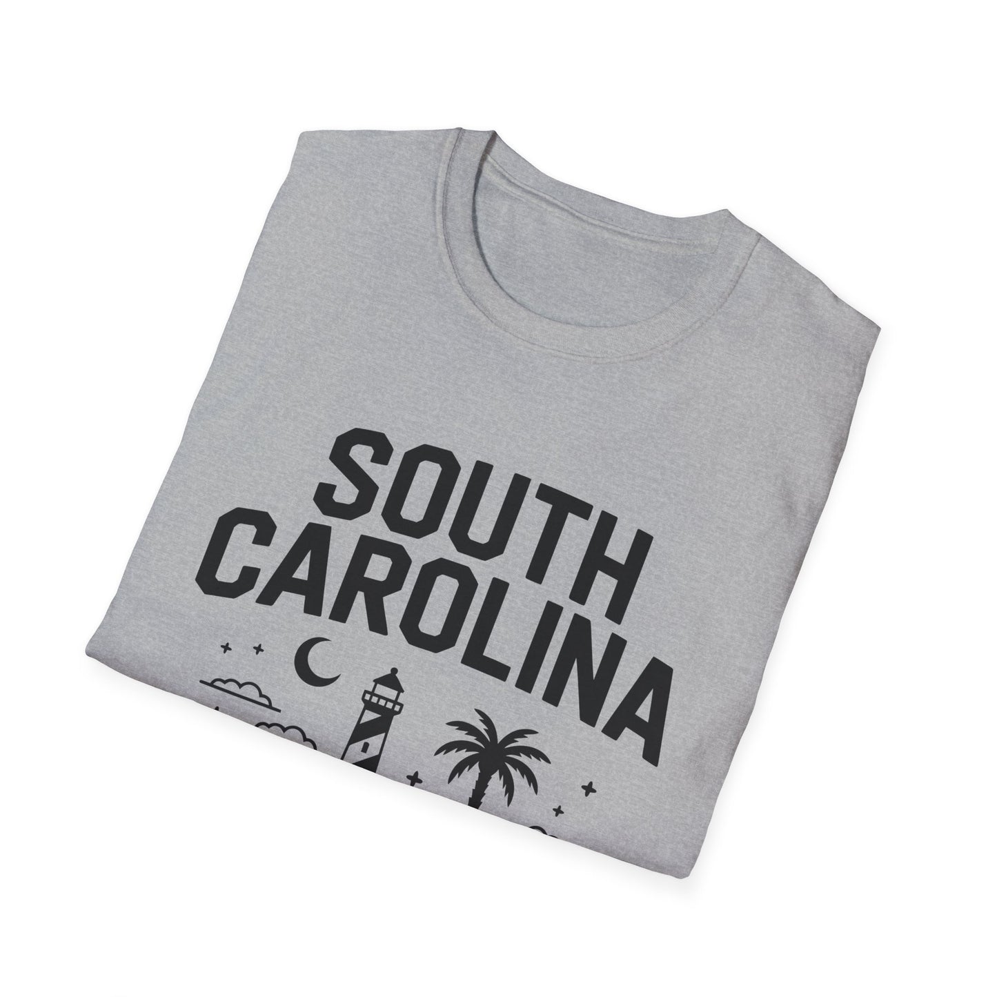 South Carolina Graphic T-Shirt, Casual Wear, Beach Vibes, State Pride Apparel, Travel Souvenir, Gift for Southerners