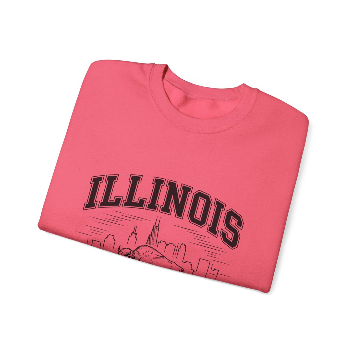 Illinois Crewneck Sweatshirt, Cozy Unisex Apparel, Prairie State Fashion, Gift for Illinois Lovers, Casual Everyday Wear