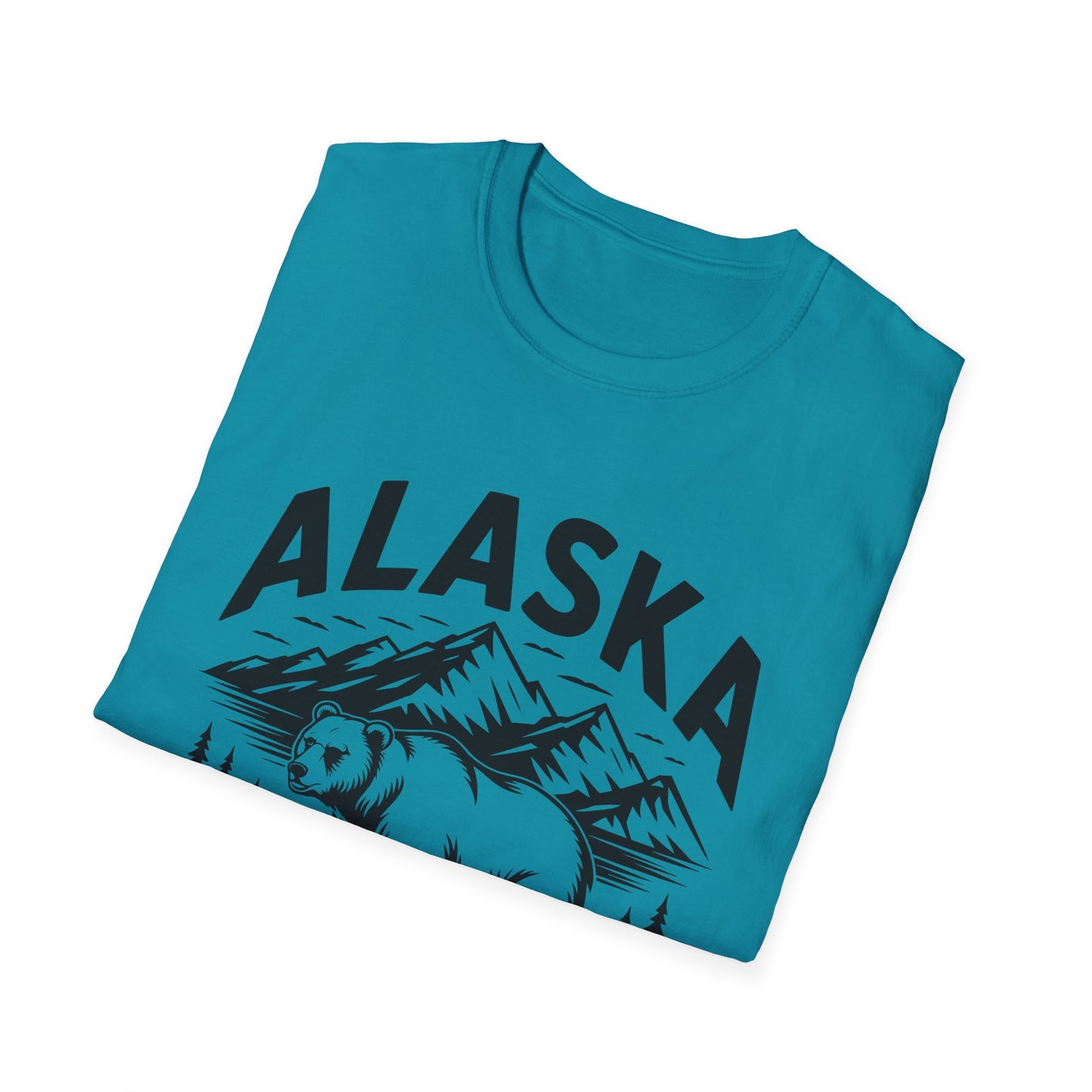 Alaska Adventure Unisex Softstyle T-Shirt, Casual Wear, Travel Shirt, Gift for Nature Lovers, Outdoor Apparel, Wildlife Enthusiast Tee