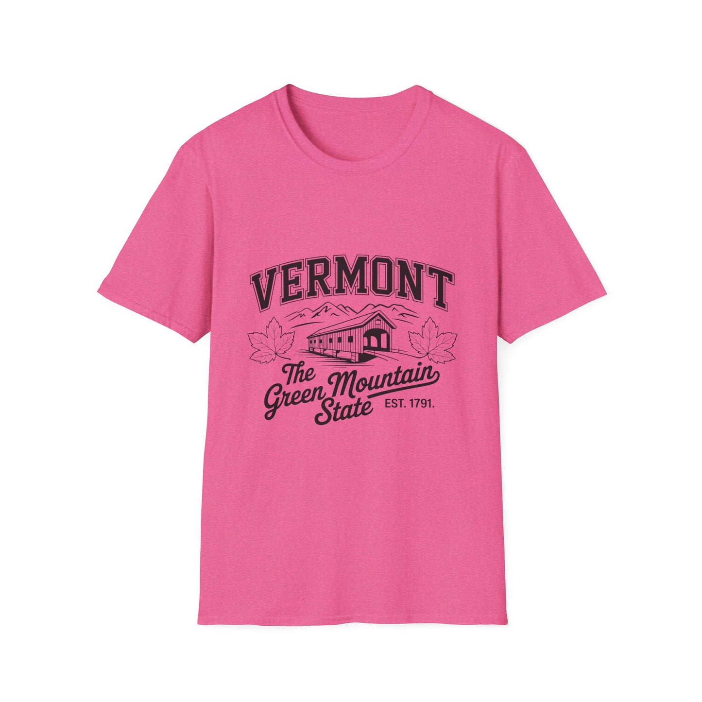 Vermont Vintage Graphic Tee, Softstyle Unisex Shirt, Nature Lover Gift, Travel Souvenir Tee, Casual Homewear, Outdoor Adventure Apparel