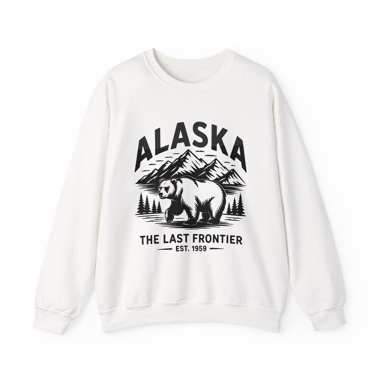 Alaska Bear Crewneck Sweatshirt - Cozy Unisex Pullover, Perfect for Outdoor Lovers, Holiday Gift, Adventure Wear, Travel Sweatshirt