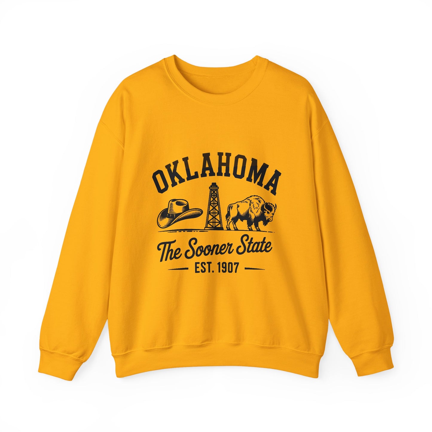 Oklahoma The Sooner State Sweatshirt, Cozy Crewneck for Casual Outfits, College Apparel, Gift for Oklahomans, Perfect for All Seasons
