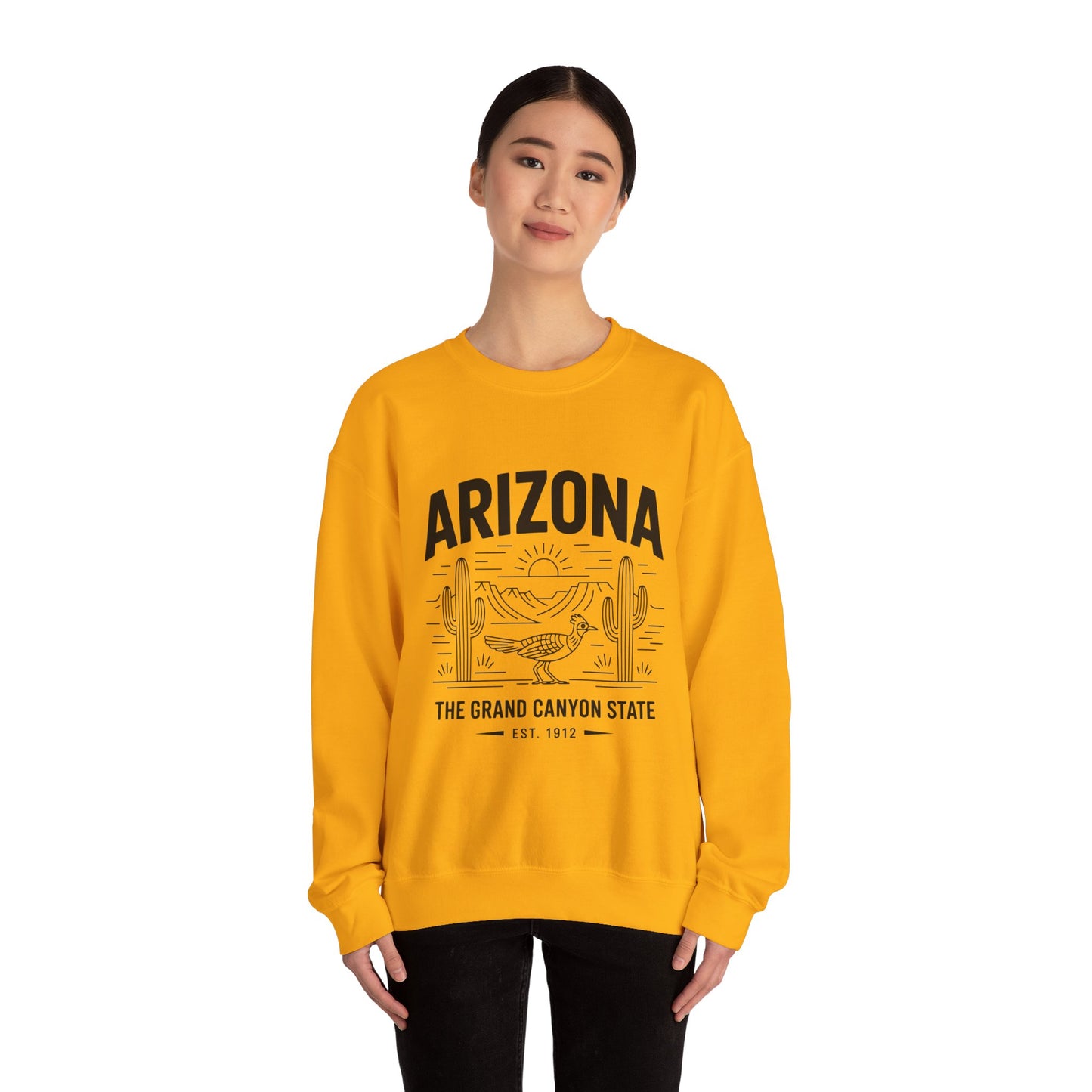 Arizona Crewneck Sweatshirt | Vintage State Apparel, Gift for Travelers, Southwest Style, Unisex Fashion, Cozy Outfit