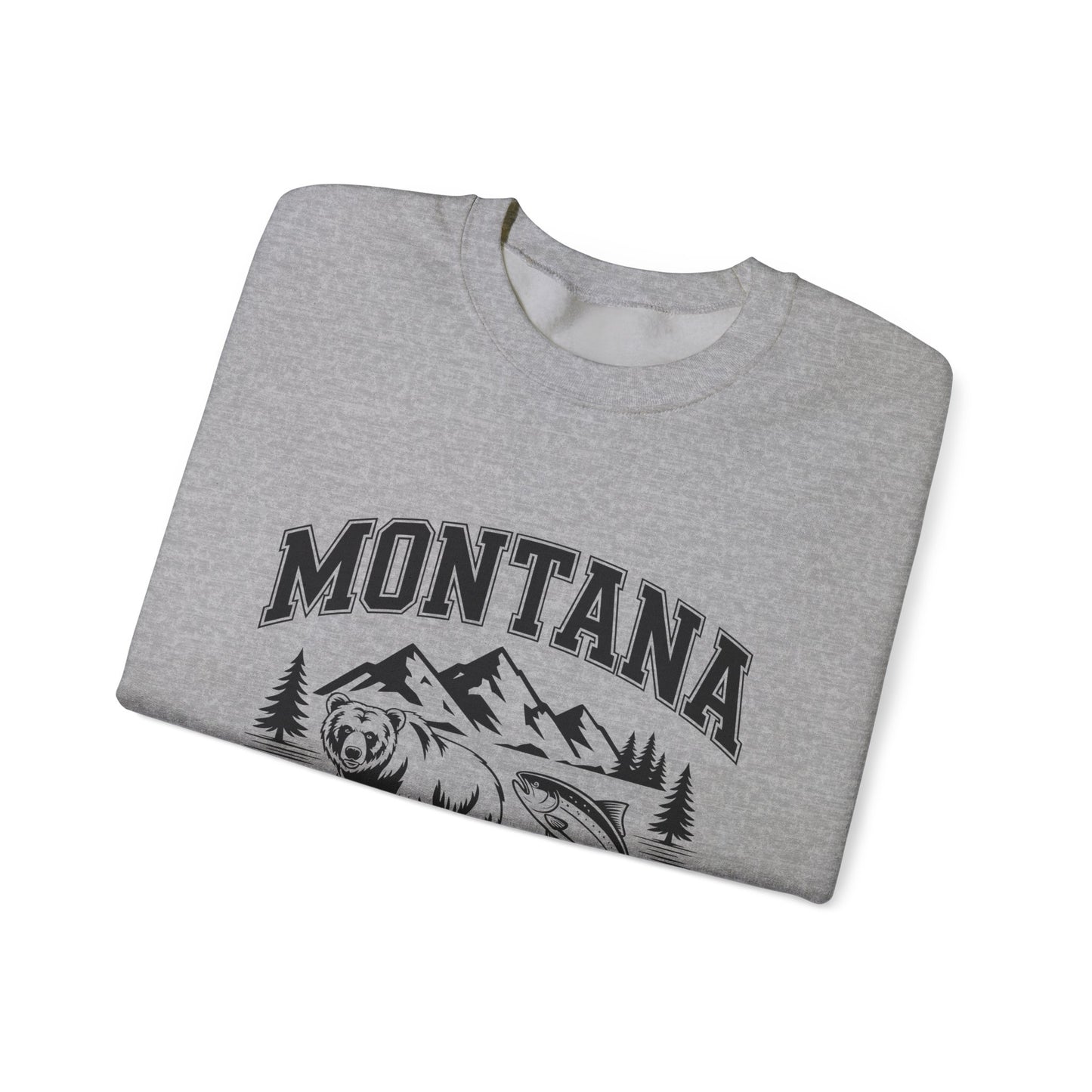 Montana Adventure Crewneck Sweatshirt, Cozy Graphic Sweatshirt, Gift for Nature Lovers, Casual Outfit, Perfect for Fall and Winter