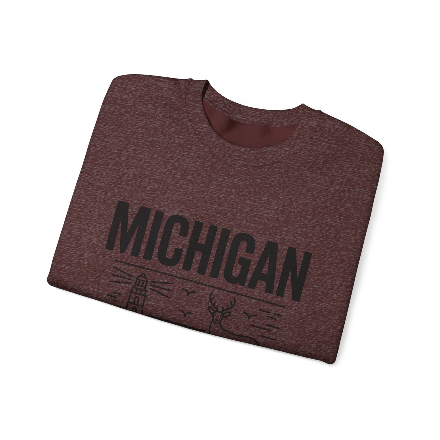 Michigan Pride Sweatshirt | Unisex Heavy Blend™ Crewneck | Great Lakes State Gift | Cozy Apparel for Outdoors | Perfect for All Seasons
