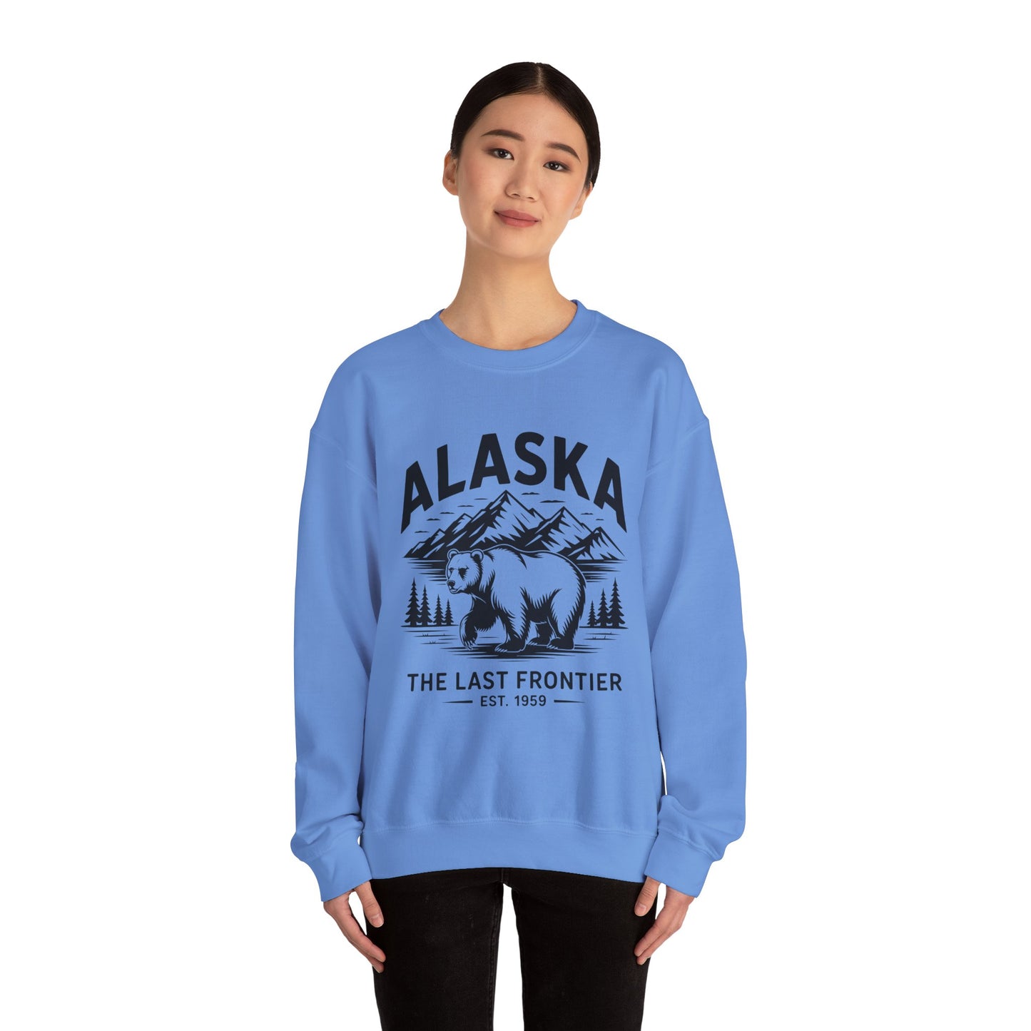 Alaska Bear Crewneck Sweatshirt - Cozy Unisex Pullover, Perfect for Outdoor Lovers, Holiday Gift, Adventure Wear, Travel Sweatshirt