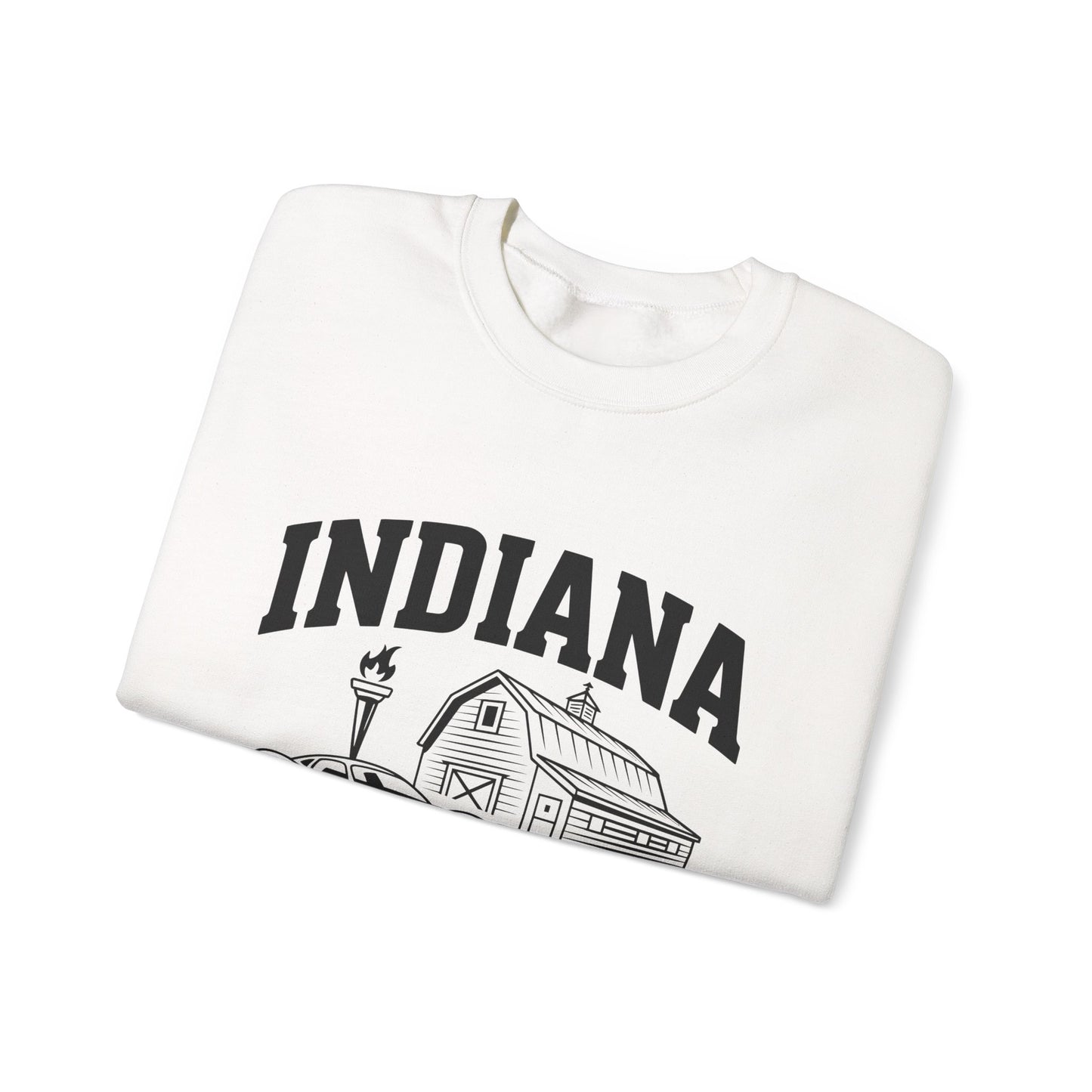 Indiana Unisex Heavy Blend Crewneck Sweatshirt | Cozy State Pride Apparel, Gift for Hoosiers, Casual Wear, Home Comfort