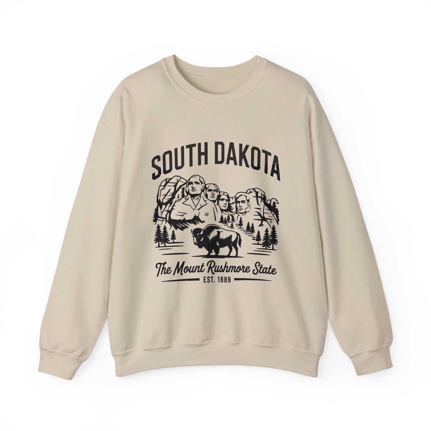 South Dakota Vintage Crewneck Sweatshirt | Mount Rushmore State Apparel, Unisex Pullover, Travel Souvenir, Casual Outfit, Gift for Him/Her