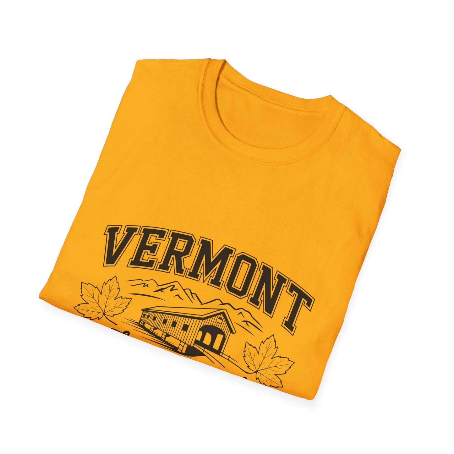Vermont Vintage Graphic Tee, Softstyle Unisex Shirt, Nature Lover Gift, Travel Souvenir Tee, Casual Homewear, Outdoor Adventure Apparel