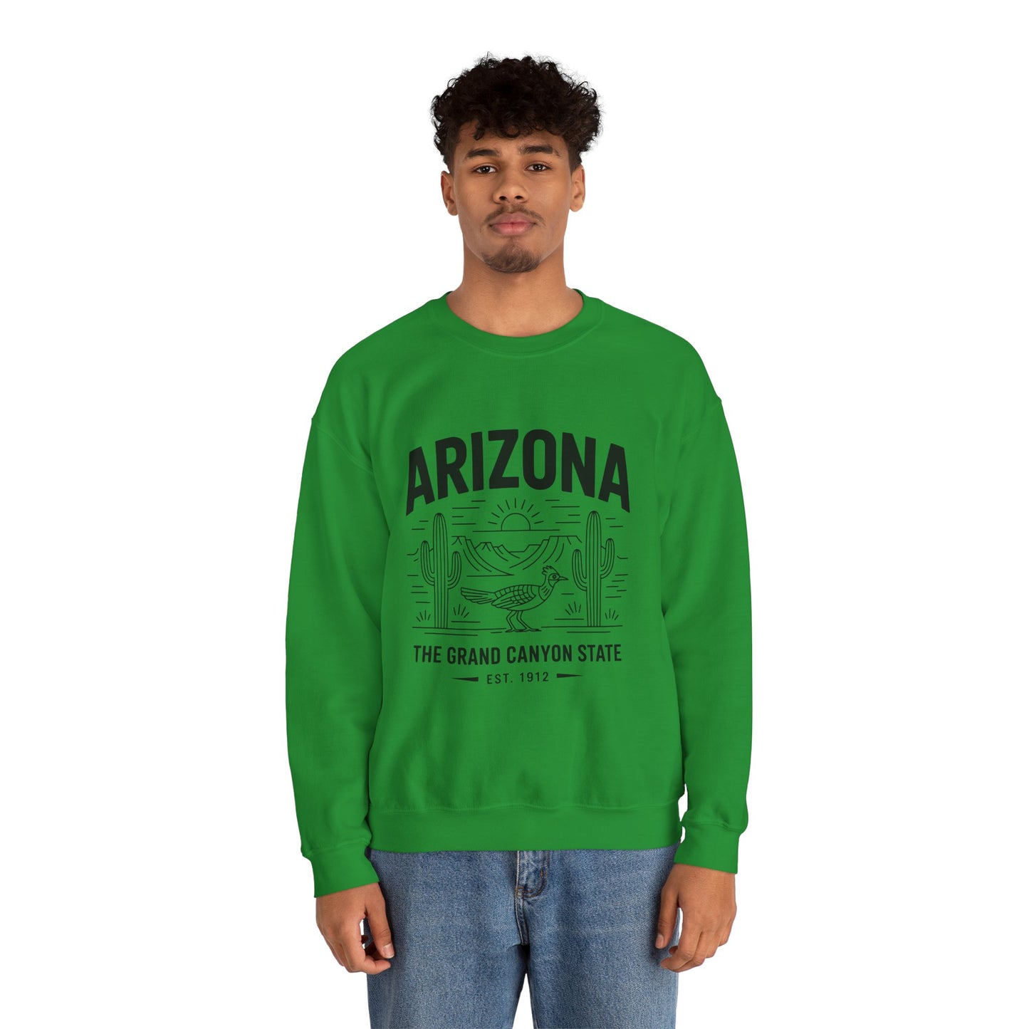 Arizona Crewneck Sweatshirt | Vintage State Apparel, Gift for Travelers, Southwest Style, Unisex Fashion, Cozy Outfit