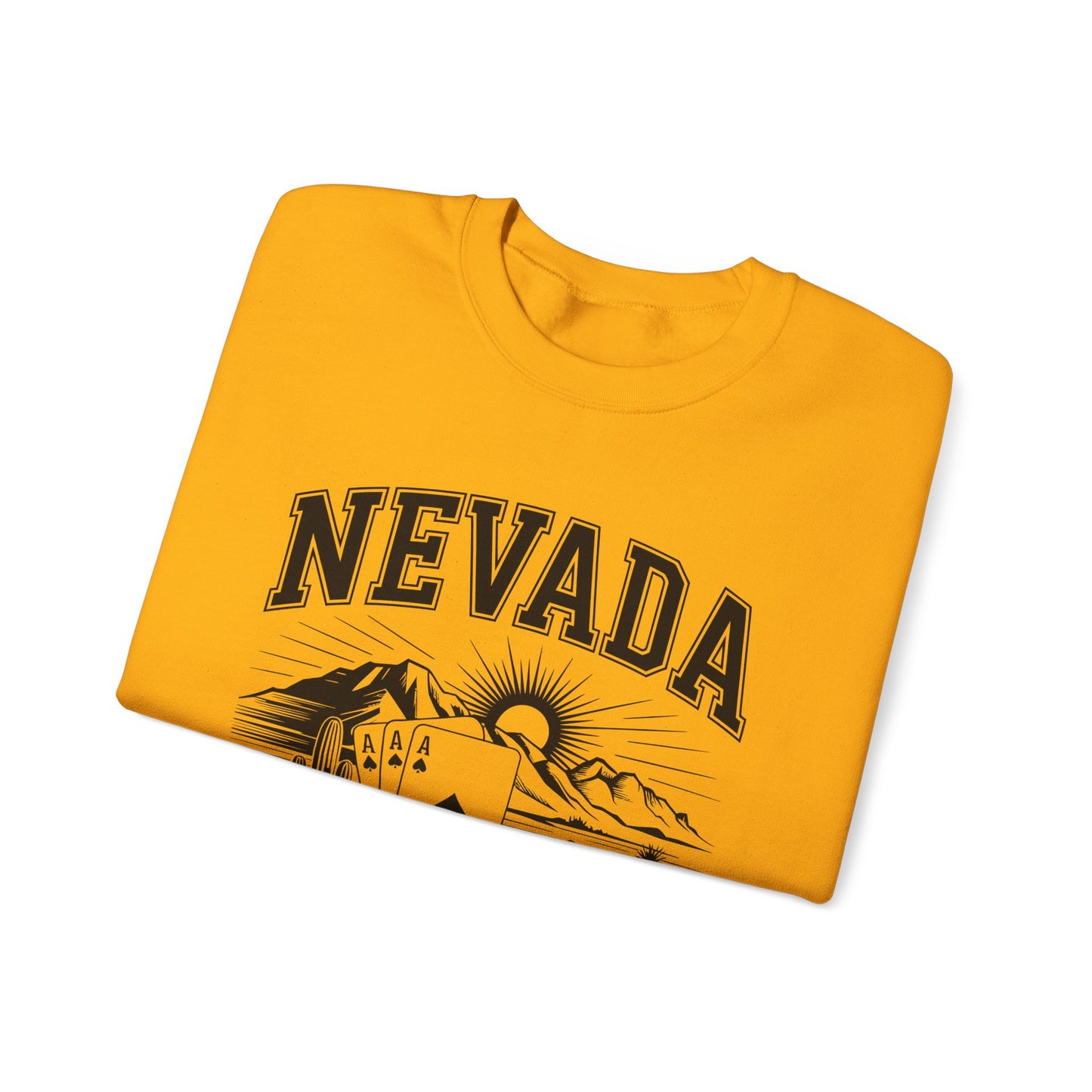 Nevada Graphic Crewneck Sweatshirt, Vintage Style Apparel, Unisex Sweater, Nevada Souvenir, Perfect for Travelers, Gift for Him/Her