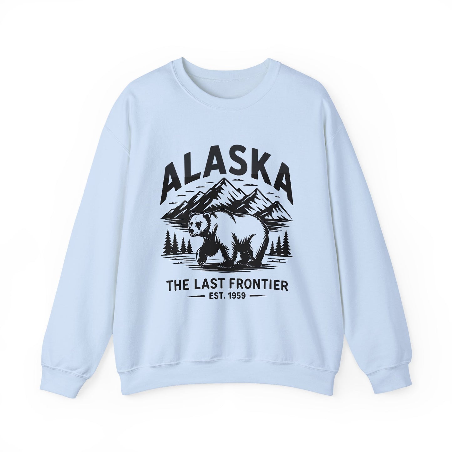 Alaska Bear Crewneck Sweatshirt - Cozy Unisex Pullover, Perfect for Outdoor Lovers, Holiday Gift, Adventure Wear, Travel Sweatshirt
