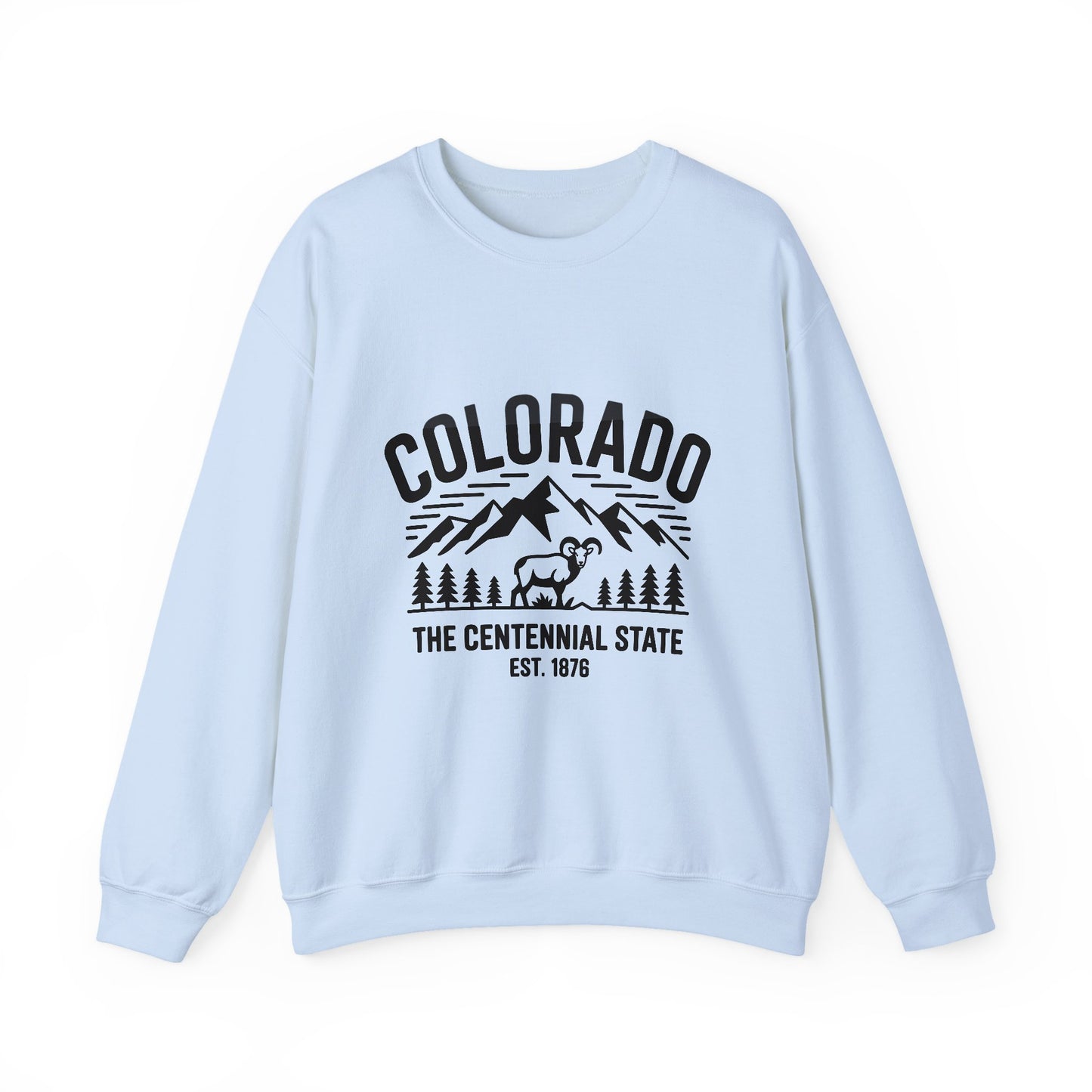 Colorado Adventure Crewneck Sweatshirt - Cozy State Pride Apparel for Outdoor Lovers, Gifts for Tourists & Nature Enthusiasts