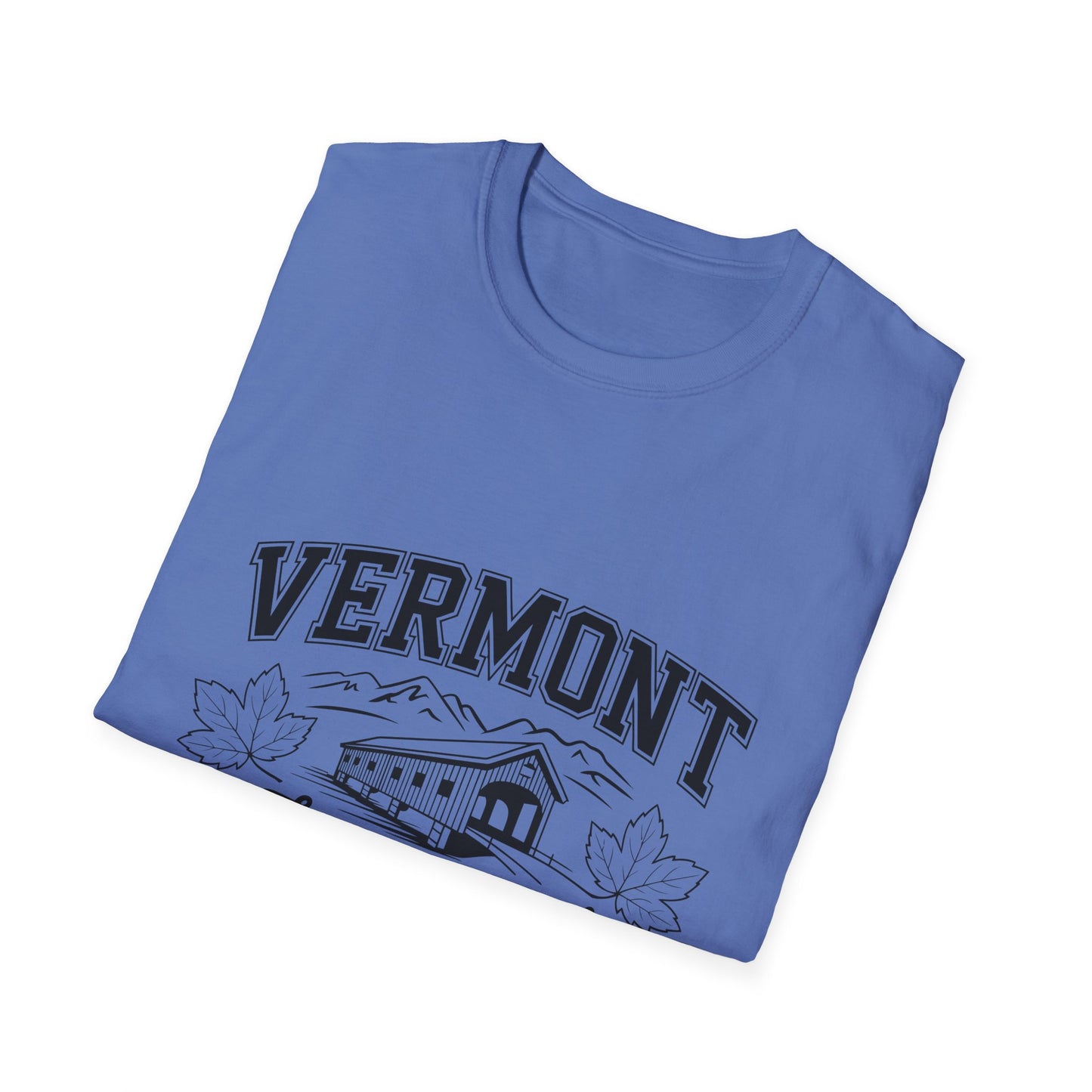 Vermont Vintage Graphic Tee, Softstyle Unisex Shirt, Nature Lover Gift, Travel Souvenir Tee, Casual Homewear, Outdoor Adventure Apparel