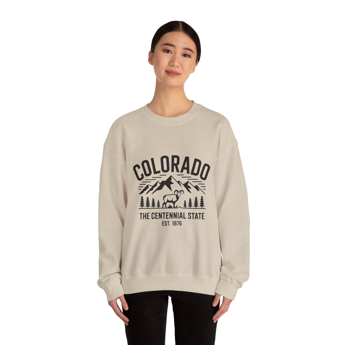 Colorado Adventure Crewneck Sweatshirt - Cozy State Pride Apparel for Outdoor Lovers, Gifts for Tourists & Nature Enthusiasts