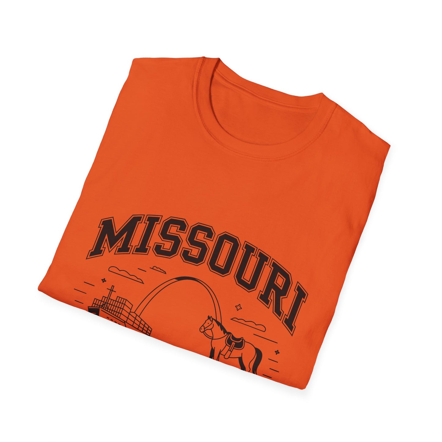Missouri The Show-Me State T-Shirt, Unisex Softstyle Tee, Missouri Pride Shirt, Gift for Locals, Casual Wear, Travel Souvenir
