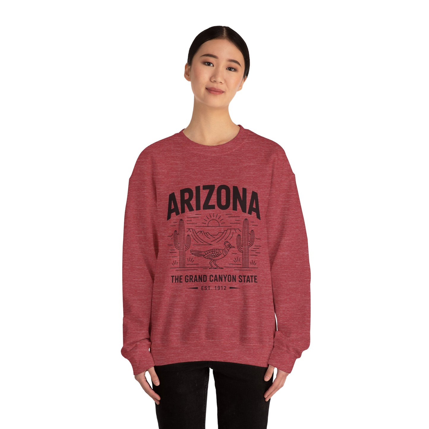 Arizona Crewneck Sweatshirt | Vintage State Apparel, Gift for Travelers, Southwest Style, Unisex Fashion, Cozy Outfit