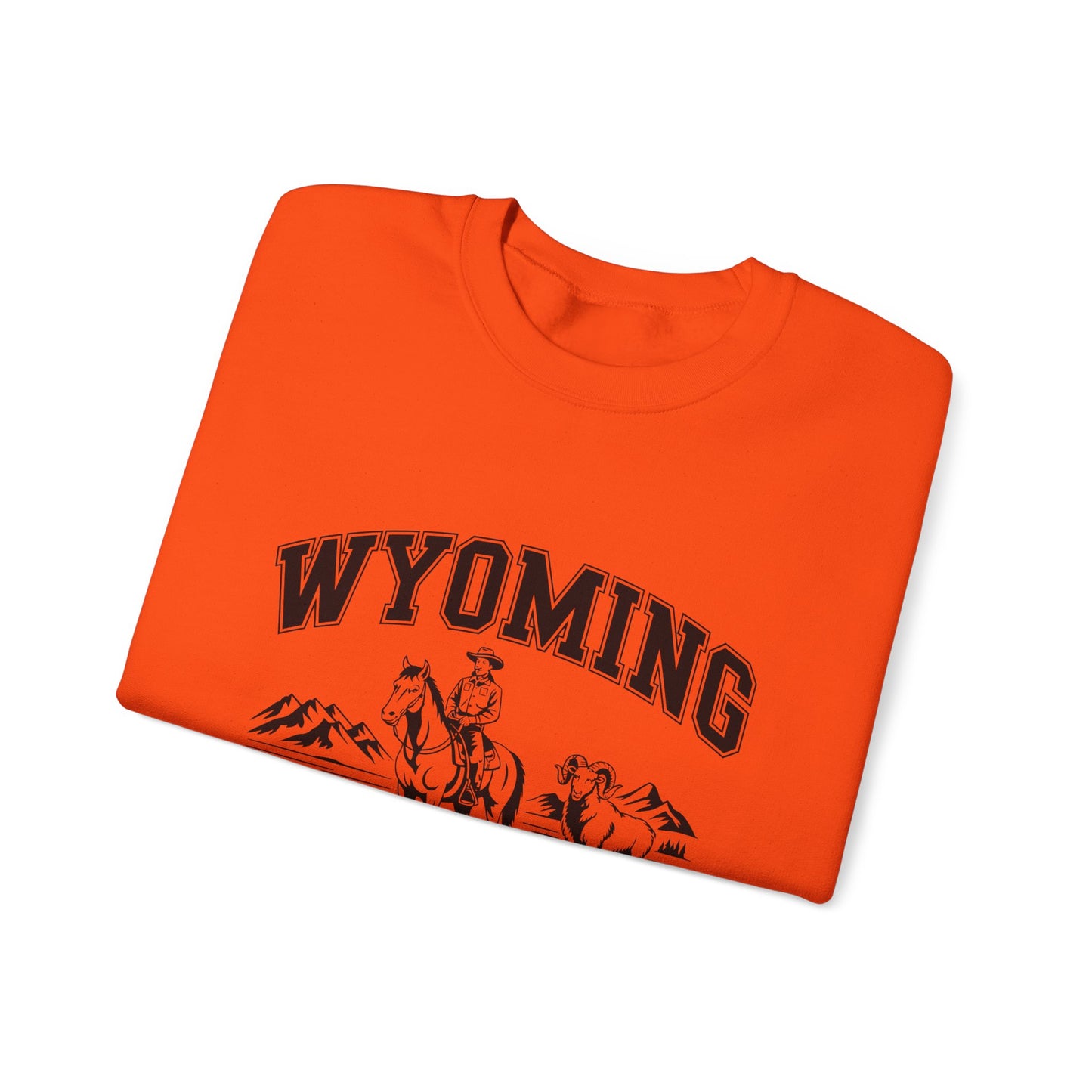 Wyoming Cowboy State Crewneck Sweatshirt, Western Apparel, Cozy Gift, Unisex Sweatshirt, Ideal for Outdoor Adventures
