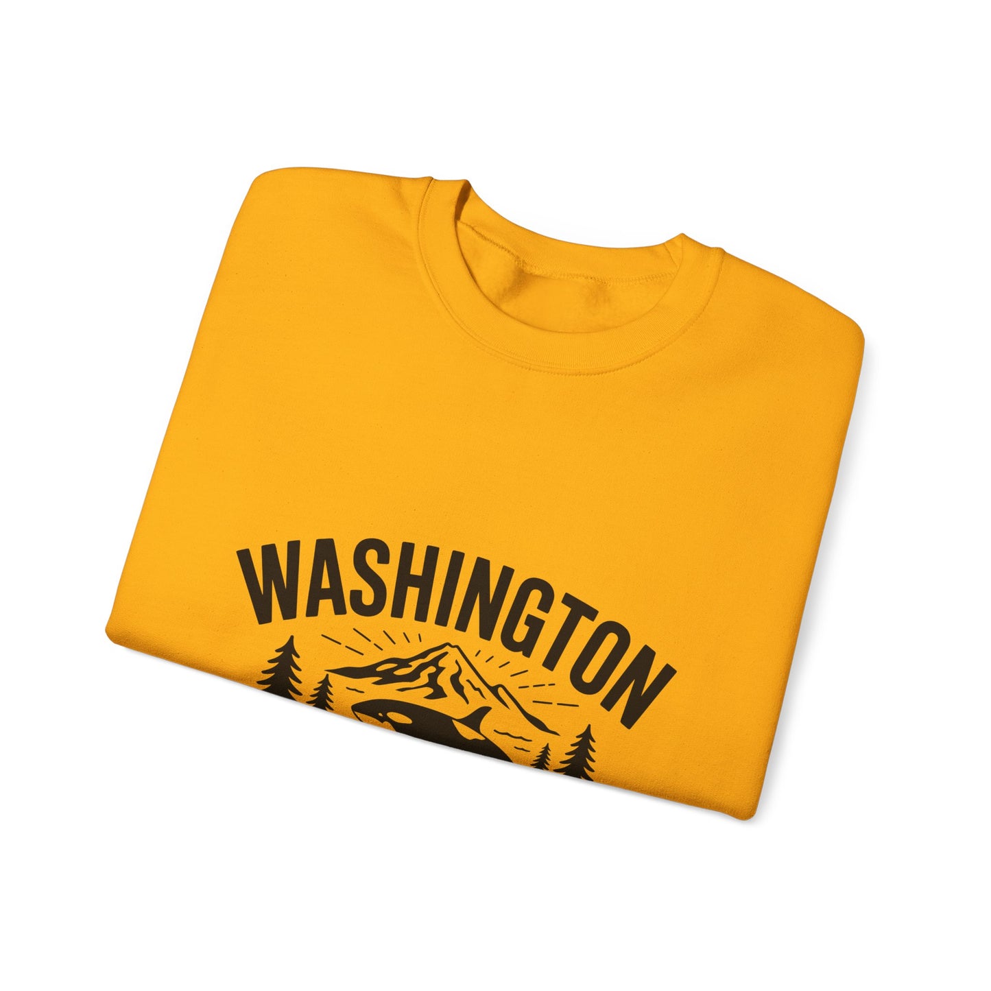 Washington Evergreen State Sweatshirt, Cozy Unisex Crewneck, Perfect for Travel, Nature Lovers, Gift Idea for Holidays
