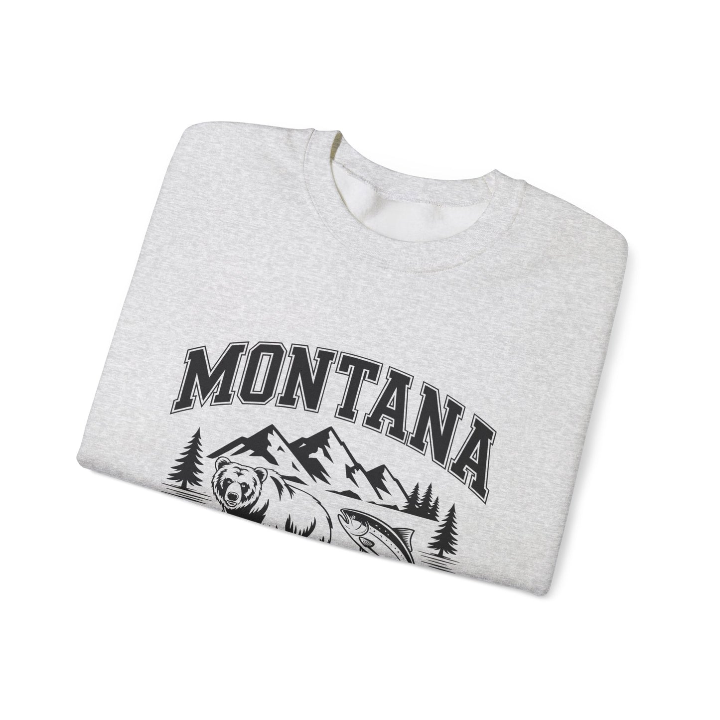 Montana Adventure Crewneck Sweatshirt, Cozy Graphic Sweatshirt, Gift for Nature Lovers, Casual Outfit, Perfect for Fall and Winter