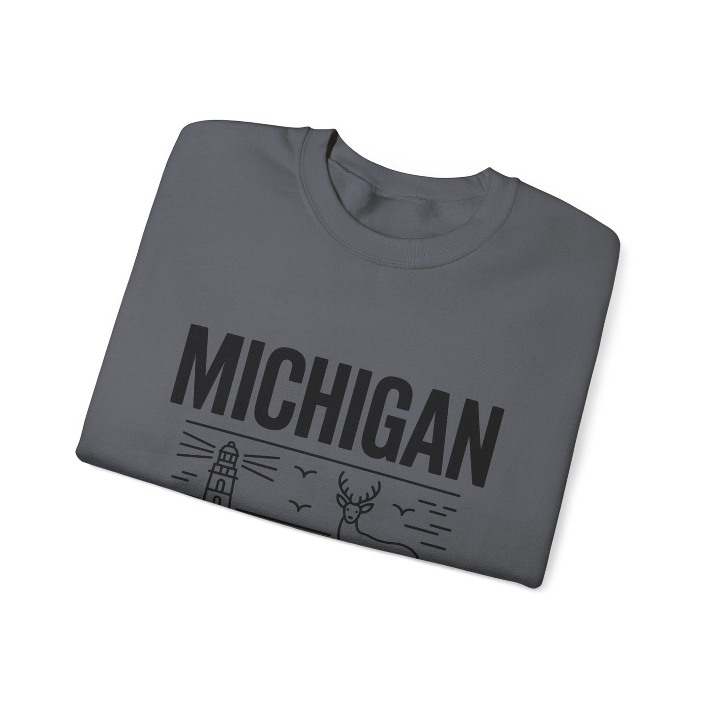 Michigan Pride Sweatshirt | Unisex Heavy Blend™ Crewneck | Great Lakes State Gift | Cozy Apparel for Outdoors | Perfect for All Seasons