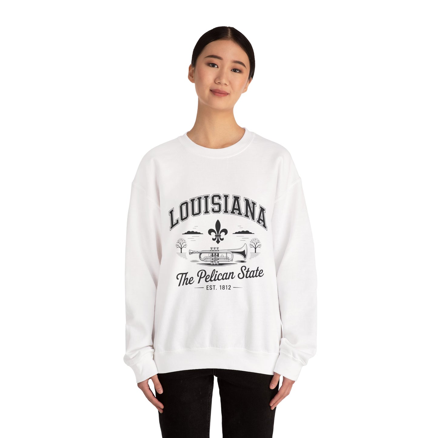 Louisiana Pelican State Sweatshirt, Unisex Crewneck, Cozy Gift for Birthdays, Travel Souvenir, Casual Style for All Occasions