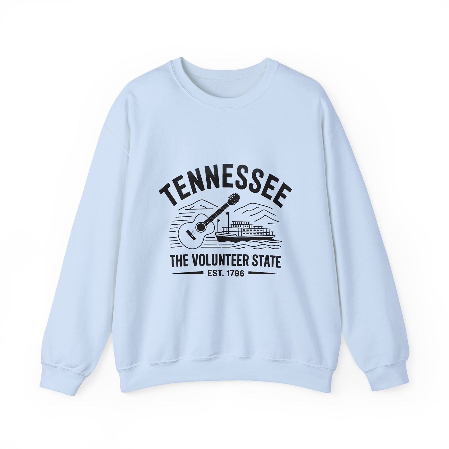 Tennessee Themed Crewneck Sweatshirt, Casual Wear, Music Lover Gift, Southern Pride Fashion, Cozy Unisex Clothing