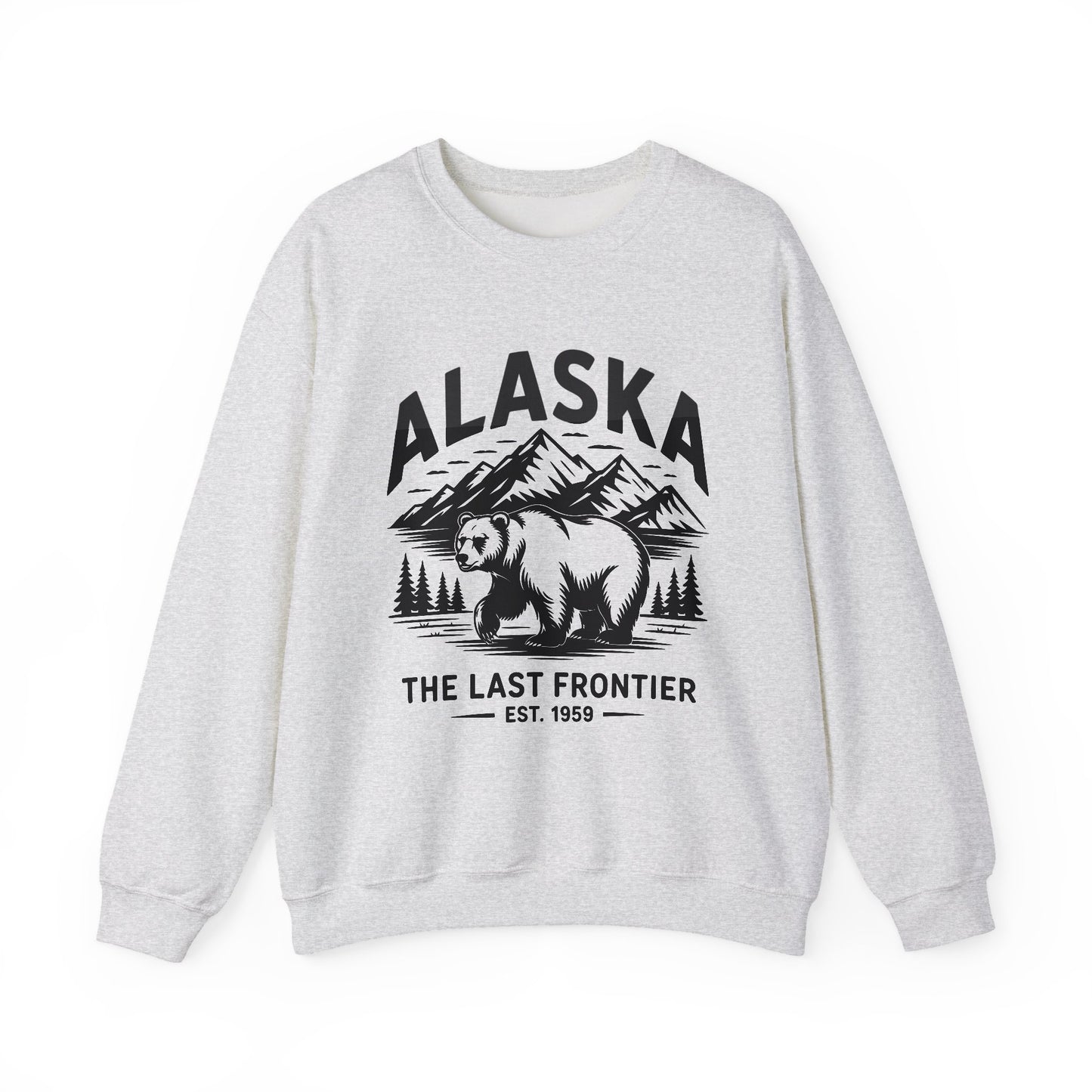 Alaska Bear Crewneck Sweatshirt - Cozy Unisex Pullover, Perfect for Outdoor Lovers, Holiday Gift, Adventure Wear, Travel Sweatshirt