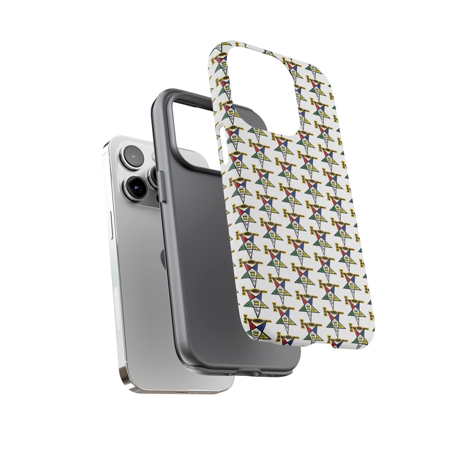Tough Cases iPhone Case, Colorful Geometric Phone Cover, Unique Gift for Tech Lovers, Durable Phone Accessories, Trendy Phone Protector