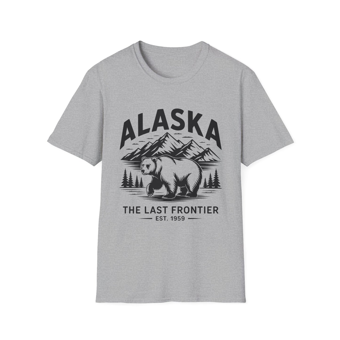 Alaska Adventure Unisex Softstyle T-Shirt, Casual Wear, Travel Shirt, Gift for Nature Lovers, Outdoor Apparel, Wildlife Enthusiast Tee